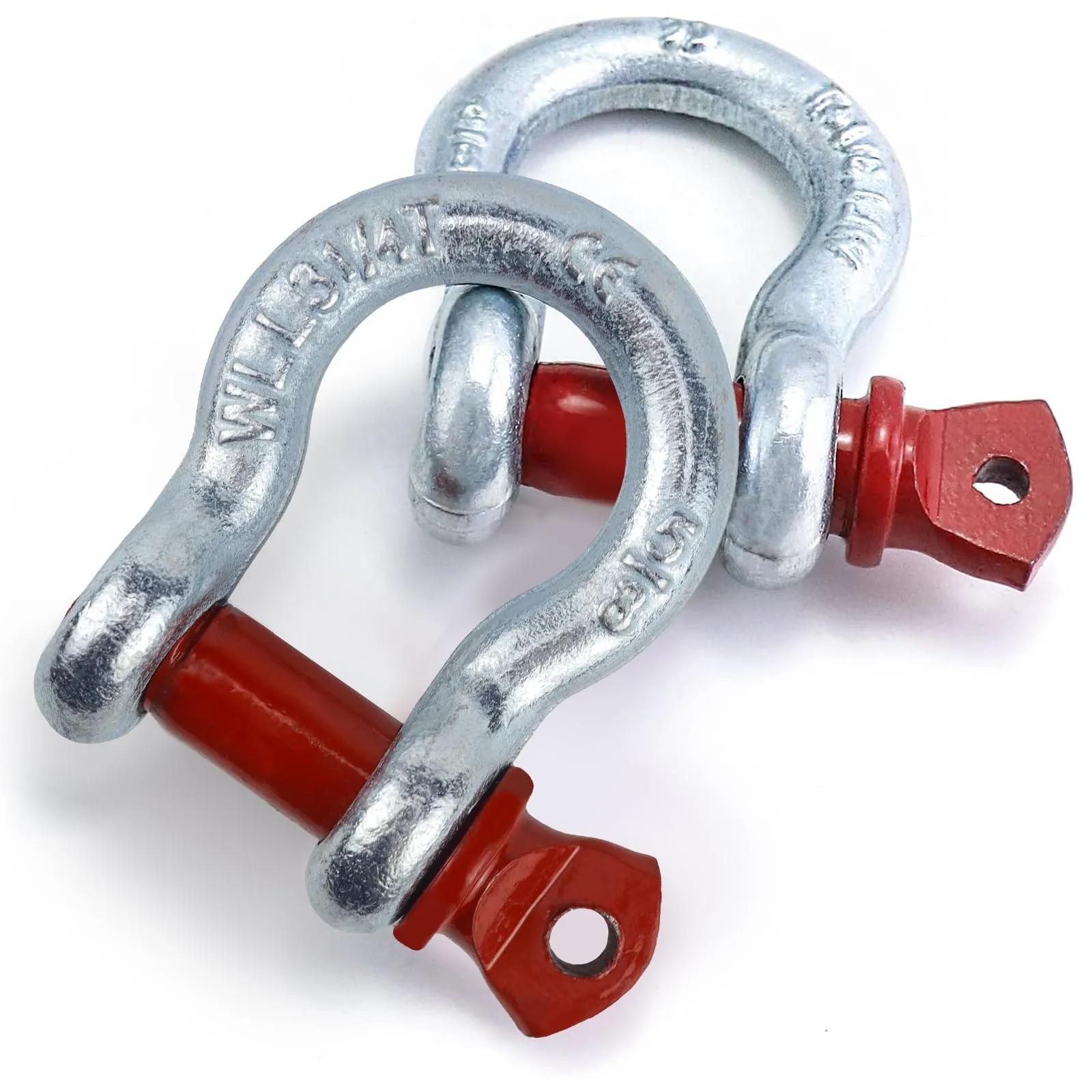 FAELNK 2 pezzi Grillo Acciaio ad AltaResistenza con Bullone Oculare Grilli Zincati per Recupero di Veicoli (WLL: 3,25 t)