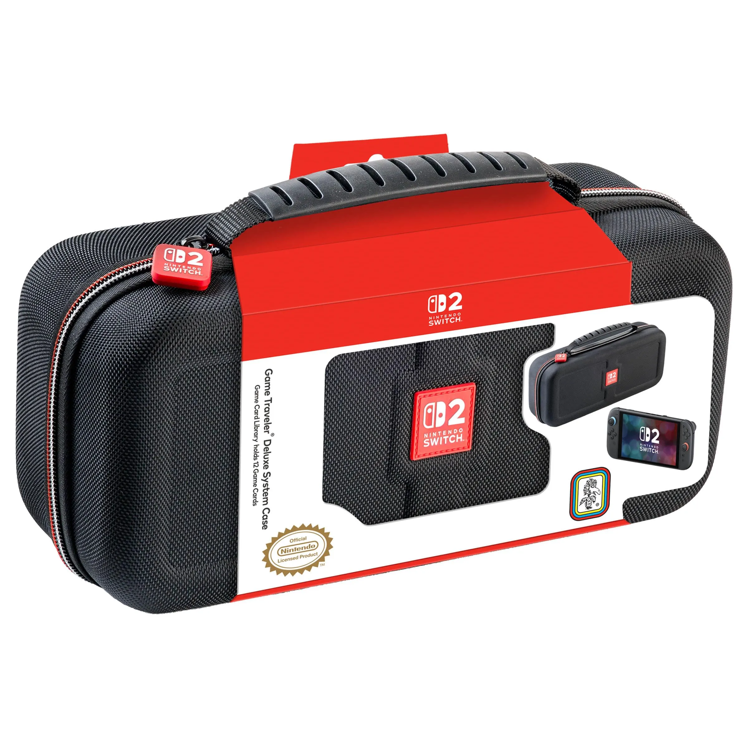 Game Traveler RDS - Custodia con licenza Nintendo Switch 2, Nintendo Switch OLED e Nintendo Switch Systems Deluxe Systems - Contiene 12 carte da gioco e custodia per schede microSD, contiene 2 schede