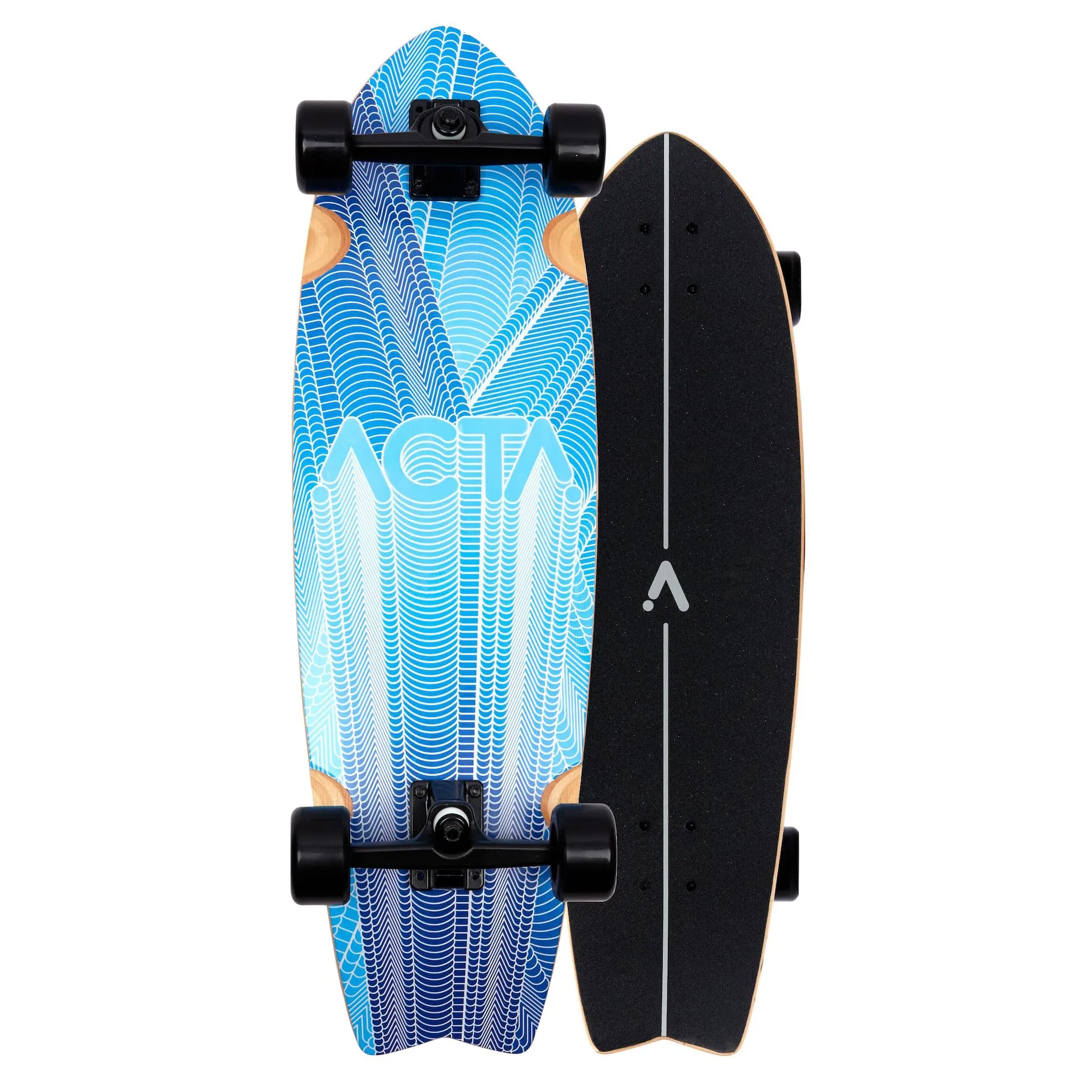 ACTA Surfskate Glitch 32" – Blu | Surf-Skate da Carving Completo in Acero a 7 Strati | Truck reattivi e maneggevoli | Ideale per principianti e intermedi | per pumptrack, Cruising e Passeggiata Urbana