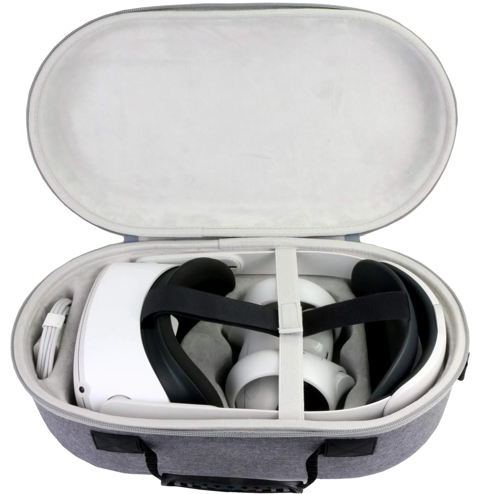 Aenllosi Borsa Custodia Rigida per Oculus Quest 2/PICO 4 All-In-One Virtual Reality Headset (Nero)
