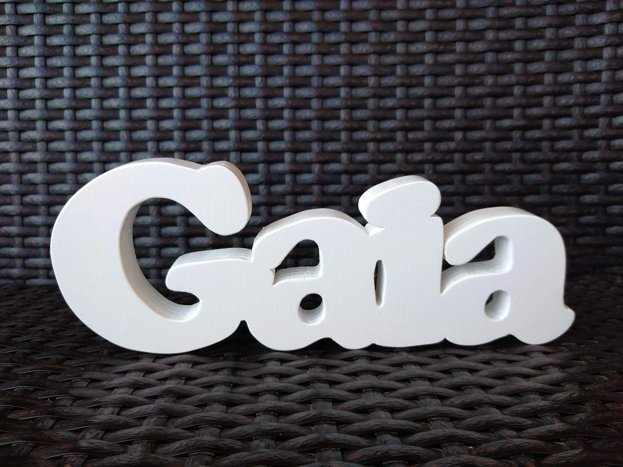 Scritta Nome Personalizzata in Legno 3D, da Appoggio o da Appendere in Legno Multistrato di Pioppo, per Cameretta, Lieti Eventi, Compleanno, Nascita | Elefatti a Mano