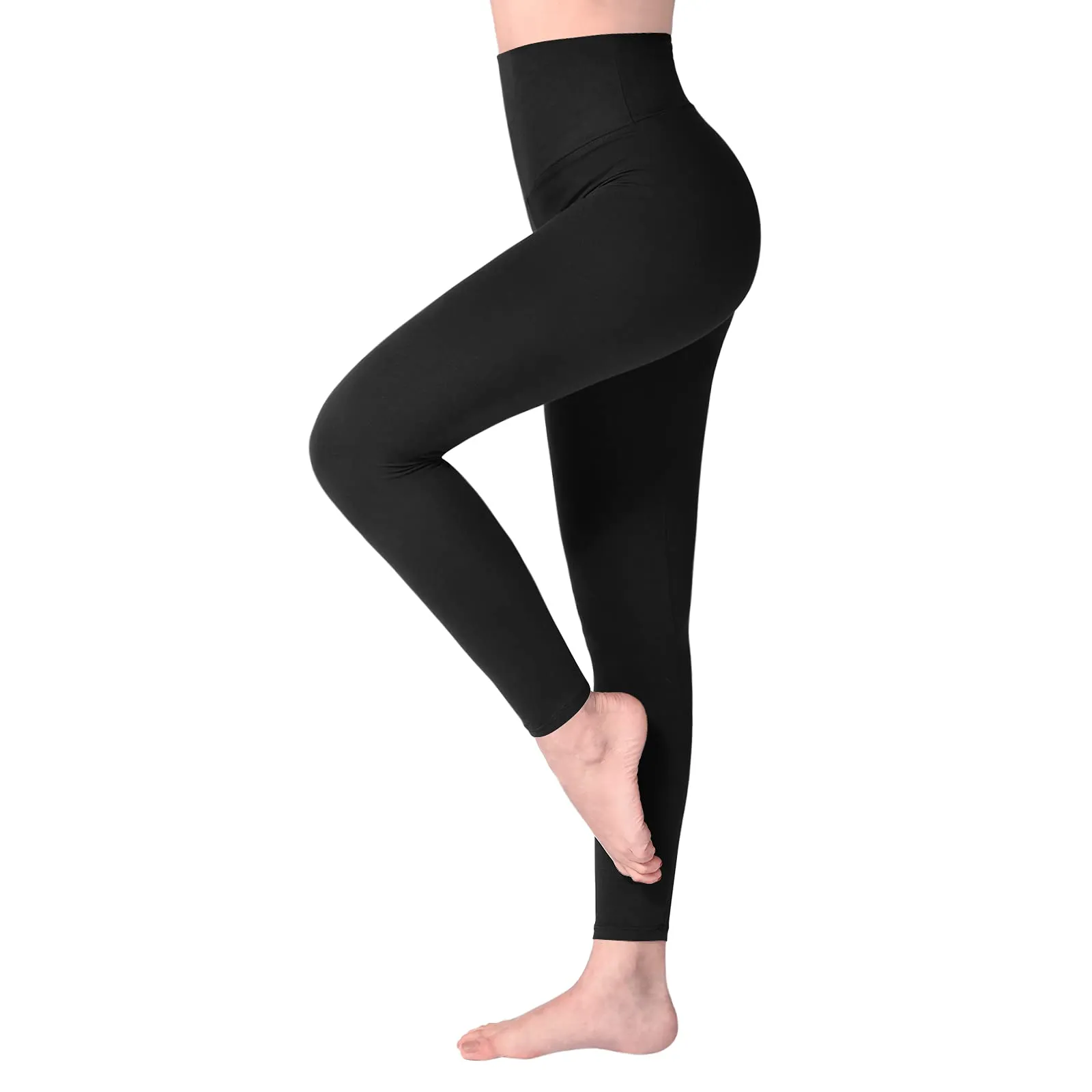 SINOPHANT Leggins Vita Alta Donna, Leggings Donna Fitness Pantaloni Yoga Controllo della Pancia Opaco Elastici Morbido per Sportivi o Casual,XXL,Nero