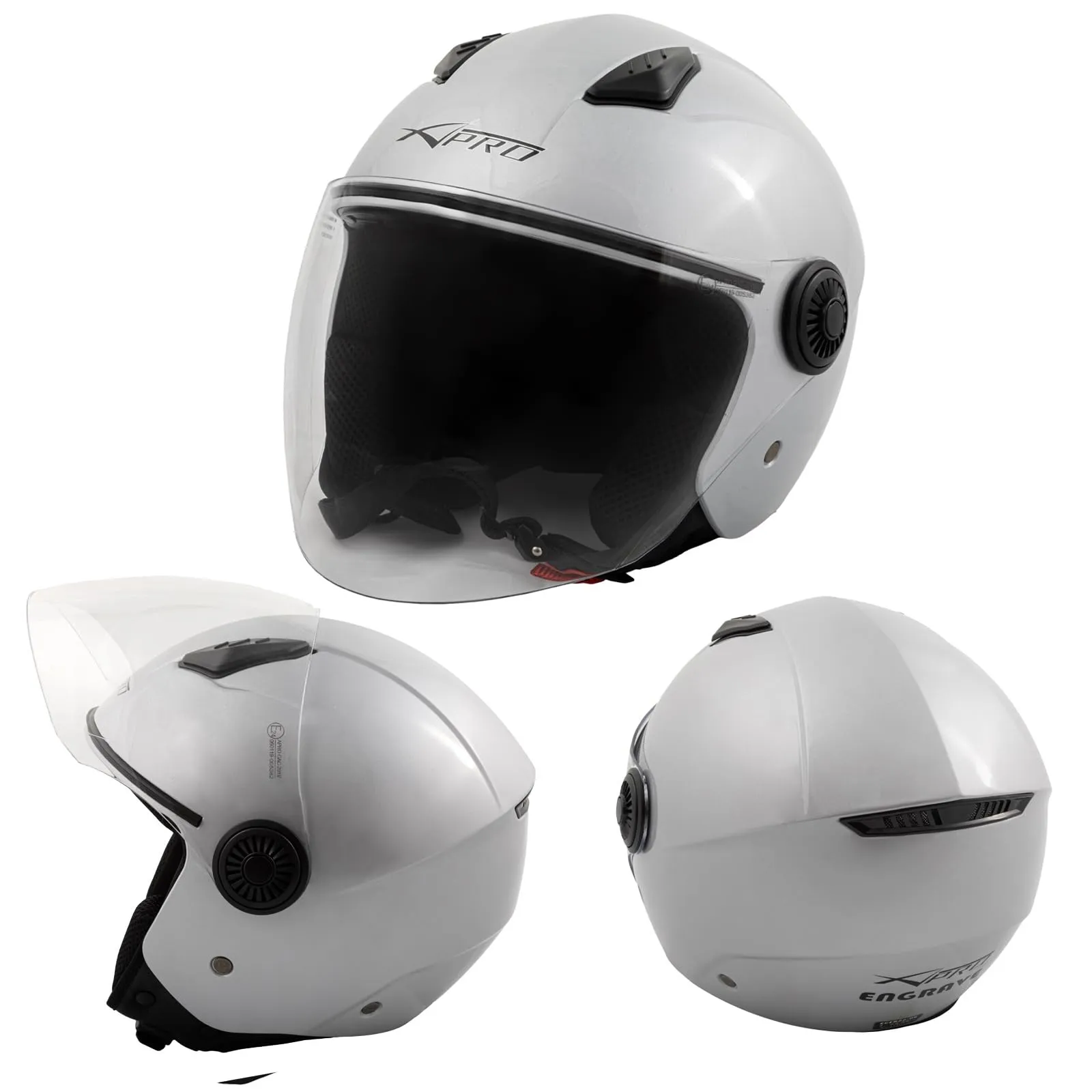 Casco Jet Visiera Scooter Moto Quad Omologato ECE 22