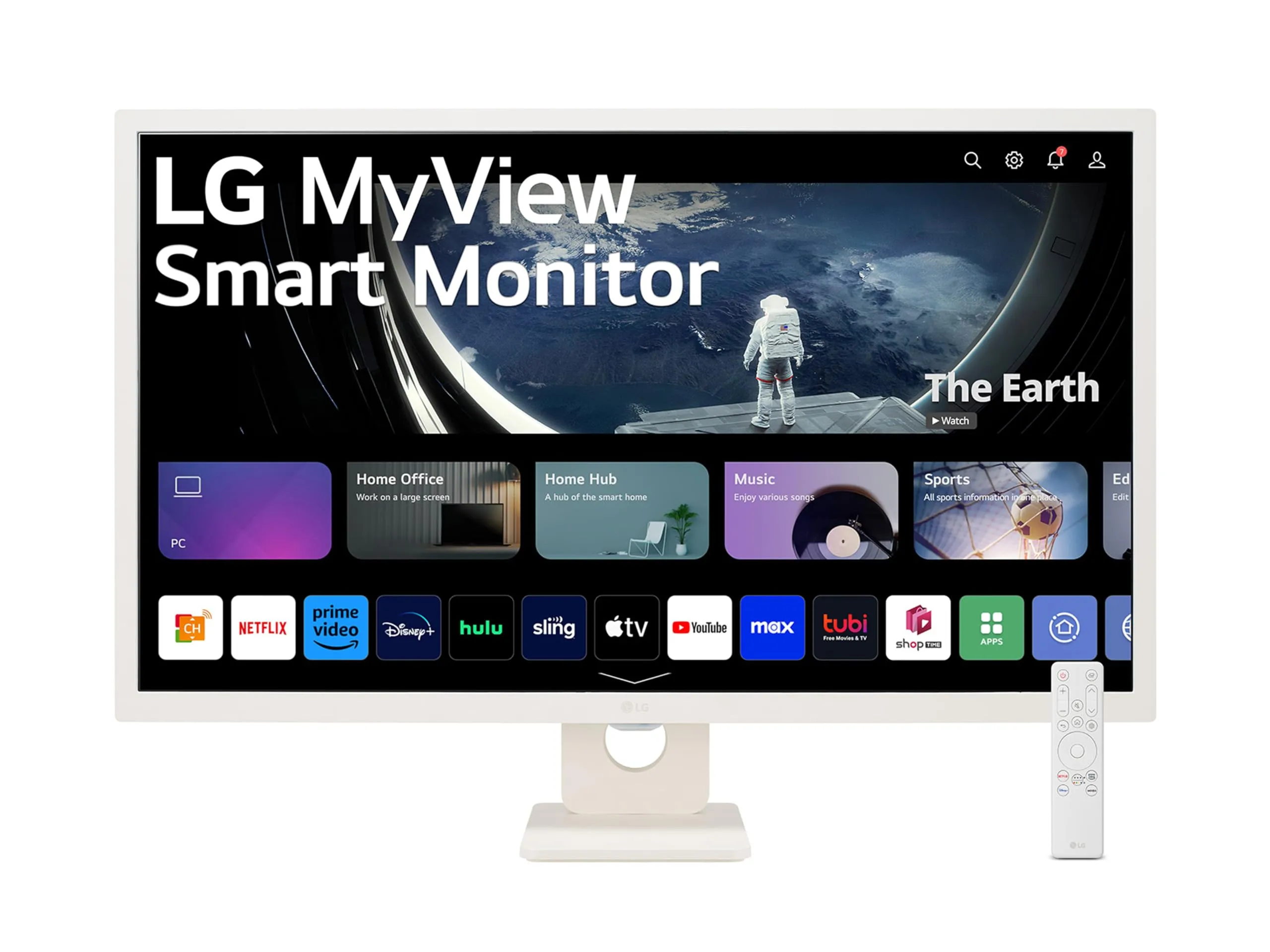 LG 32SR50F Smart Monitor 32" Full HD LED IPS, 1920x1080, Audio Stereo 10W, 2x HDMI, 1x USB, WiFi, Miracast, AirPlay, Bianco