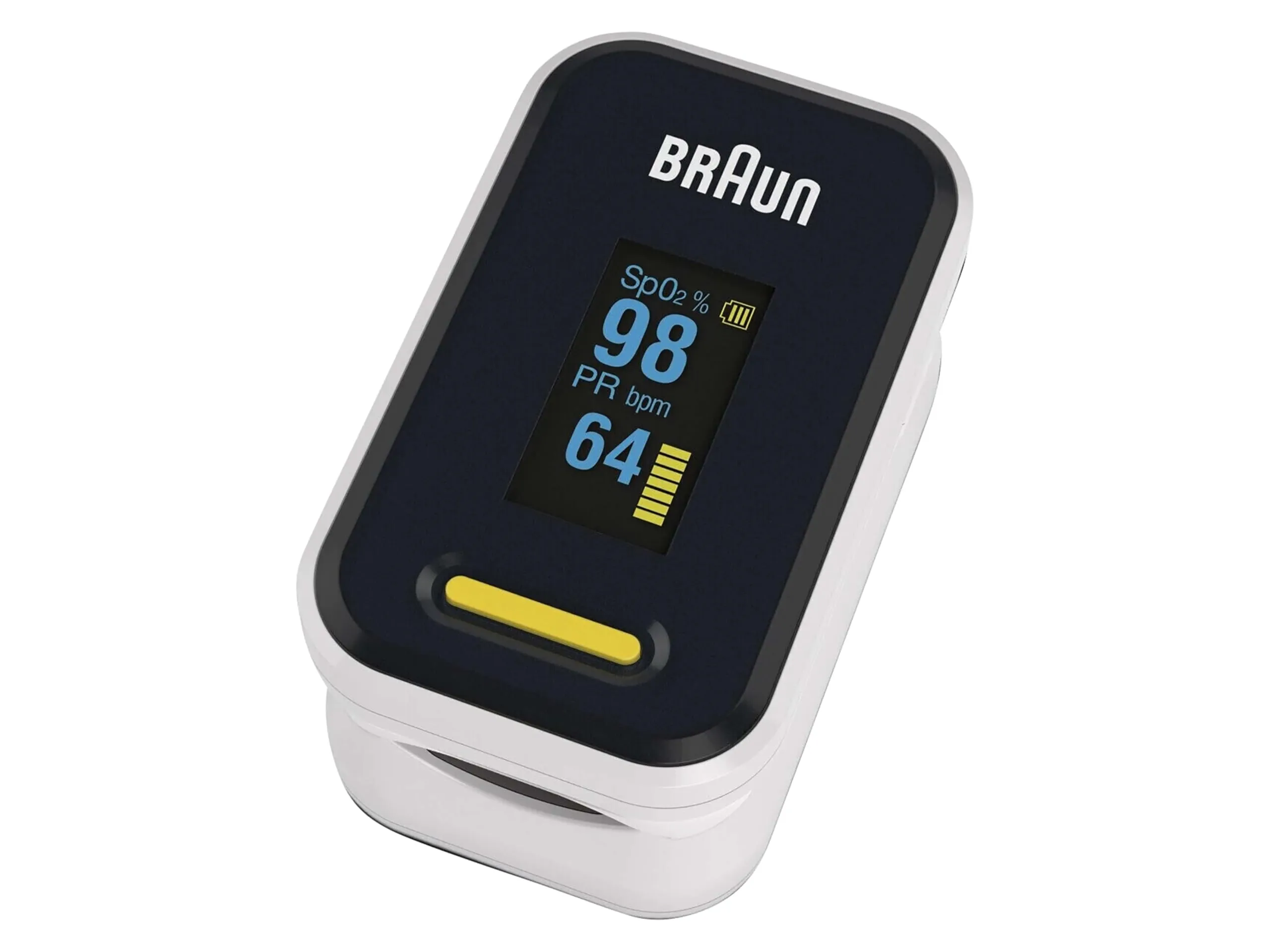 Braun Pulsossimetro 1 , Monitor accurato per ossigeno nel sangue da dito, Clinicamente validato , Per chi soffre di BPCO, polmonite e apnea notturna , Ottimo per gli atleti, YK-81CEU