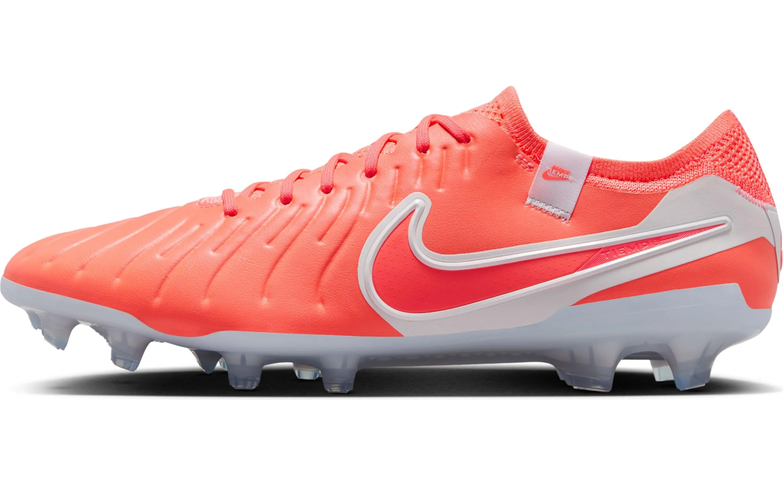 Nike Scarpa da Calcio a Taglio Basso per Terreni duri Tiempo Legend 10 Elite, Uomo, Hot Lava/White, 41 EU