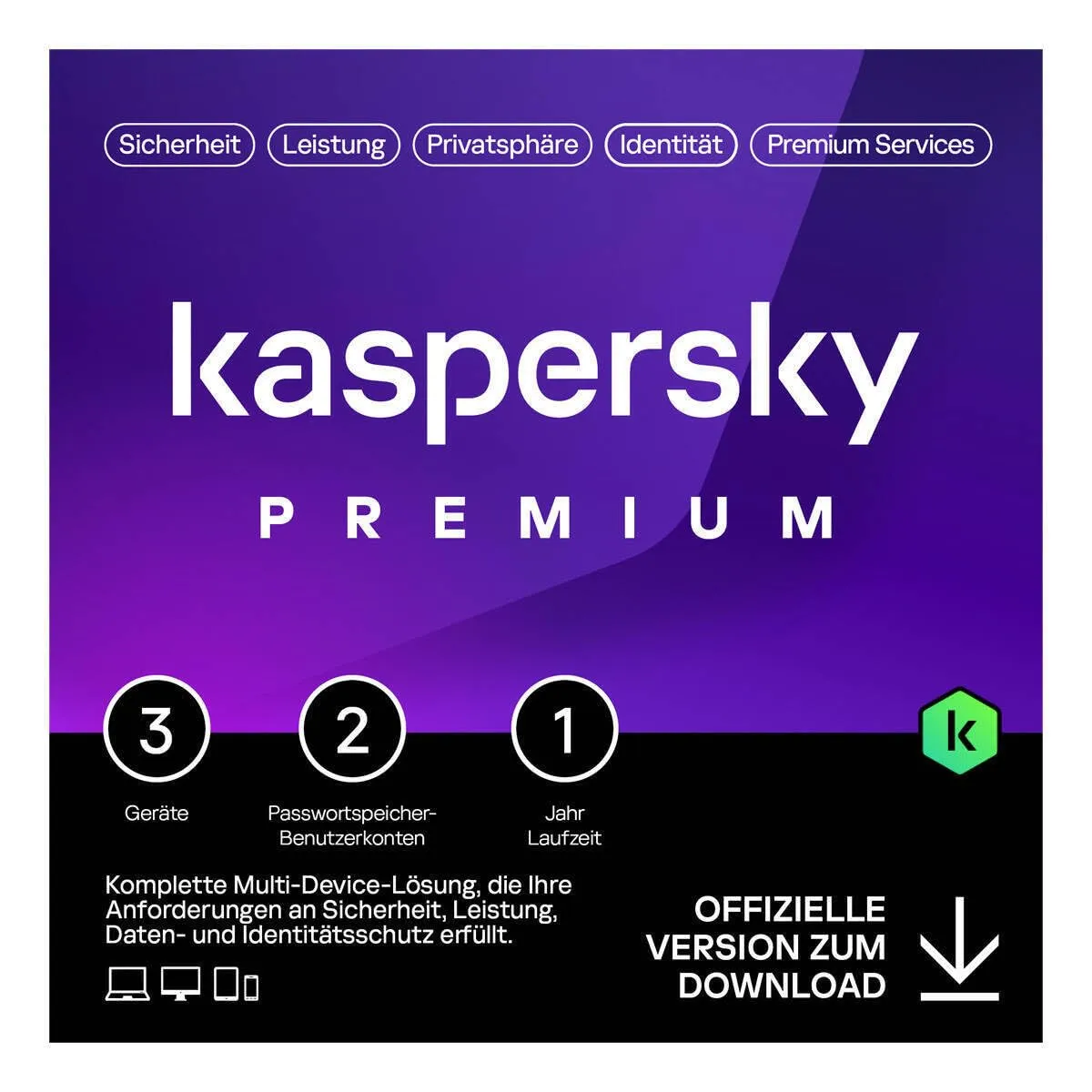 Kaspersky Premium [3 Geräte - 1 Jahr]