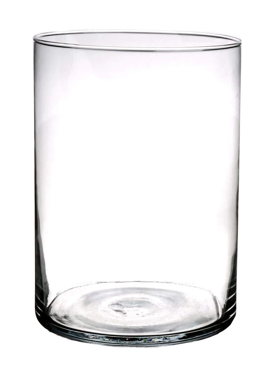 INNA-Glas Portacandela a Cilindro Sanya Air in Vetro, Trasparente, 25cm, Ø18cm - Portalumino - Vetro per Candele