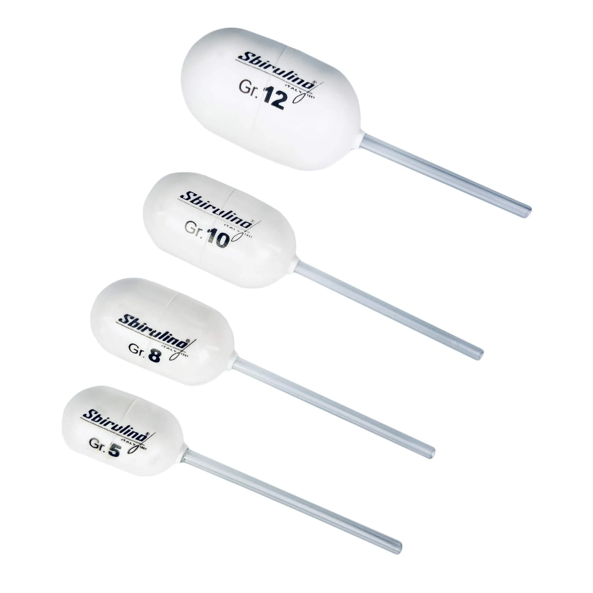 Sbirulino® Bombarda Samba Galleggiante – Kit da 4 Pezzi (5-8-10-12g) – Modello con Sferette Interne – Made in Italy – Pesca alla Trota, Trota Lago.