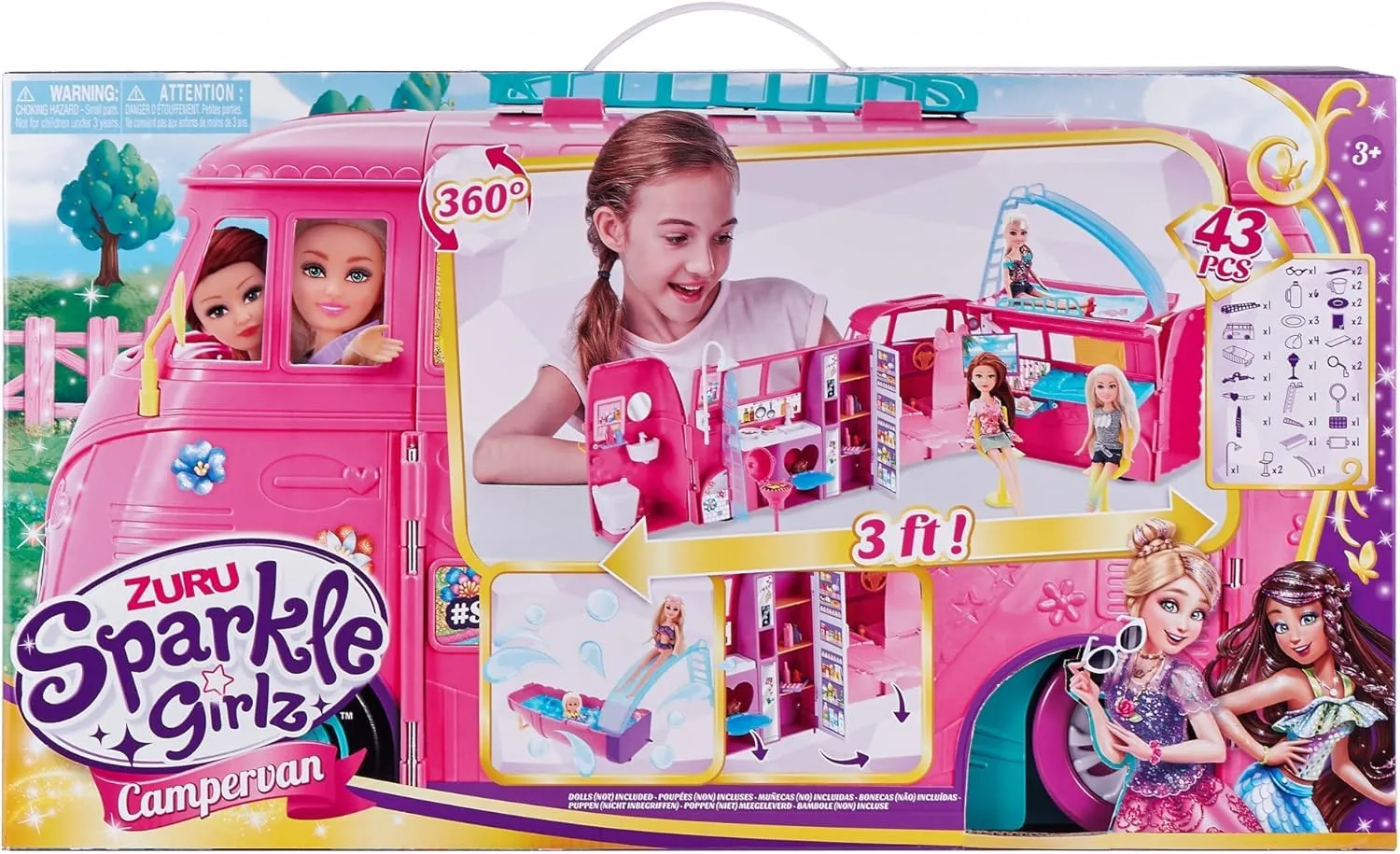 ZURU Sparkle Girlz 100262 Camper Van retrò