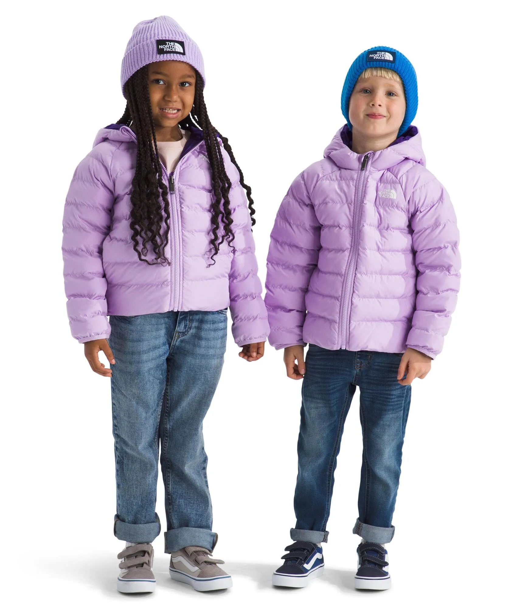 The North Face Reversible Perrito Giacca con cappuccio da bambino Lite Lilac 2 anni