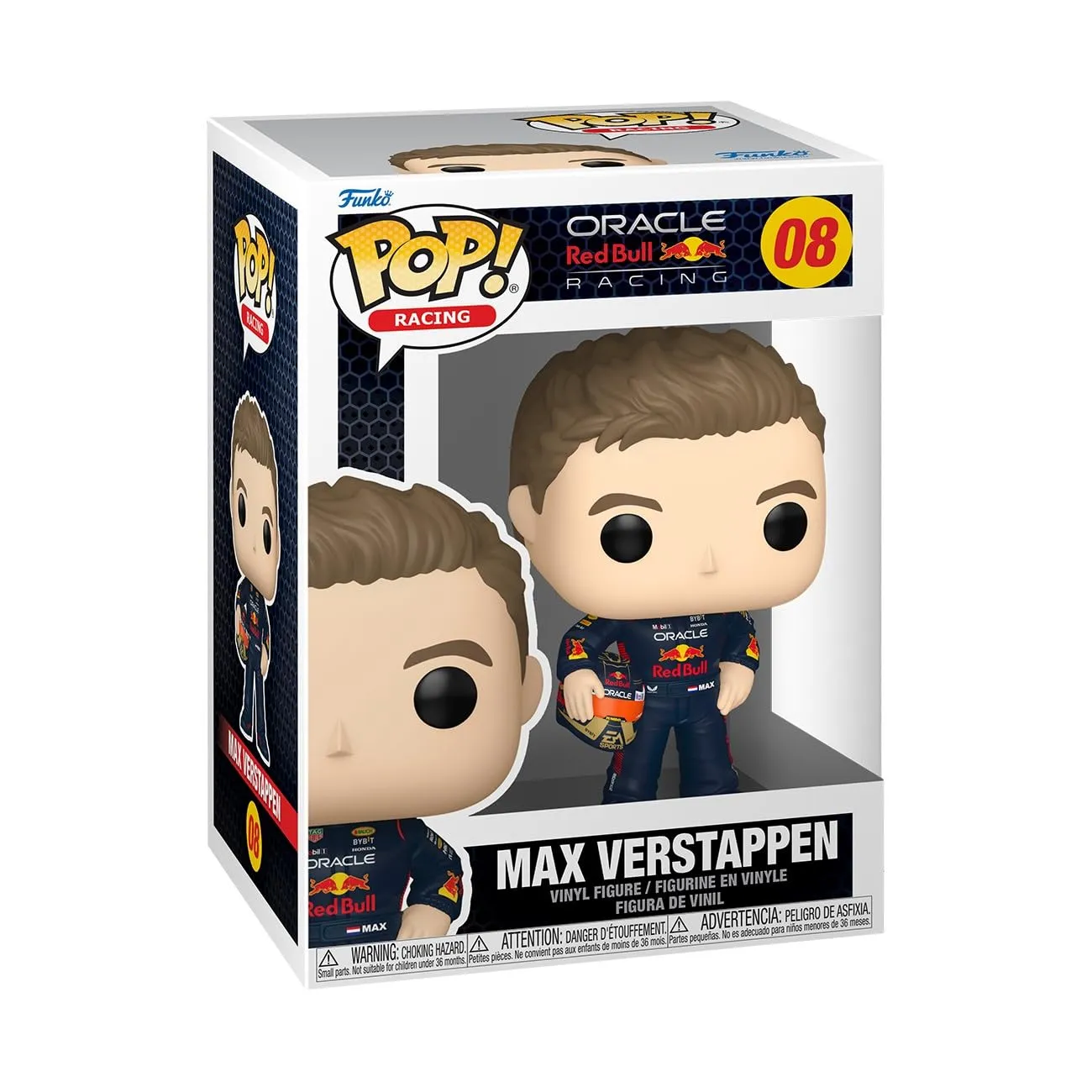 Funko Pop! Racing: Racing - Max Verstappen With Helmet - Red Bull Racing - Figura in Vinile da Collezione - Idea Regalo - Merchandising Ufficiale - Giocattoli per Bambini e Adulti - Sports Fans