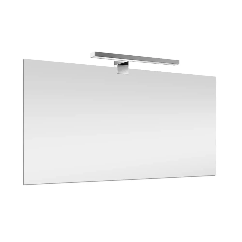 Inbagno Specchio Bagno con Lampada LED 105x70 cm, Reversibile, con Illuminazione LED Cromo Luce Naturale (Luce Naturale 50 cm, 105x70 cm)