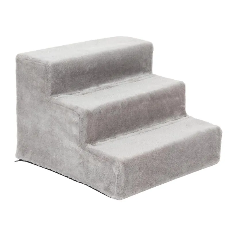 Scala per animali domestici Stepway | montaggio semplice | altezza: 30 cm | gradini resistenti al battistrada, pratico aiuto per salita stabile e antiscivolo, rivestimento rimovibile e lavabile