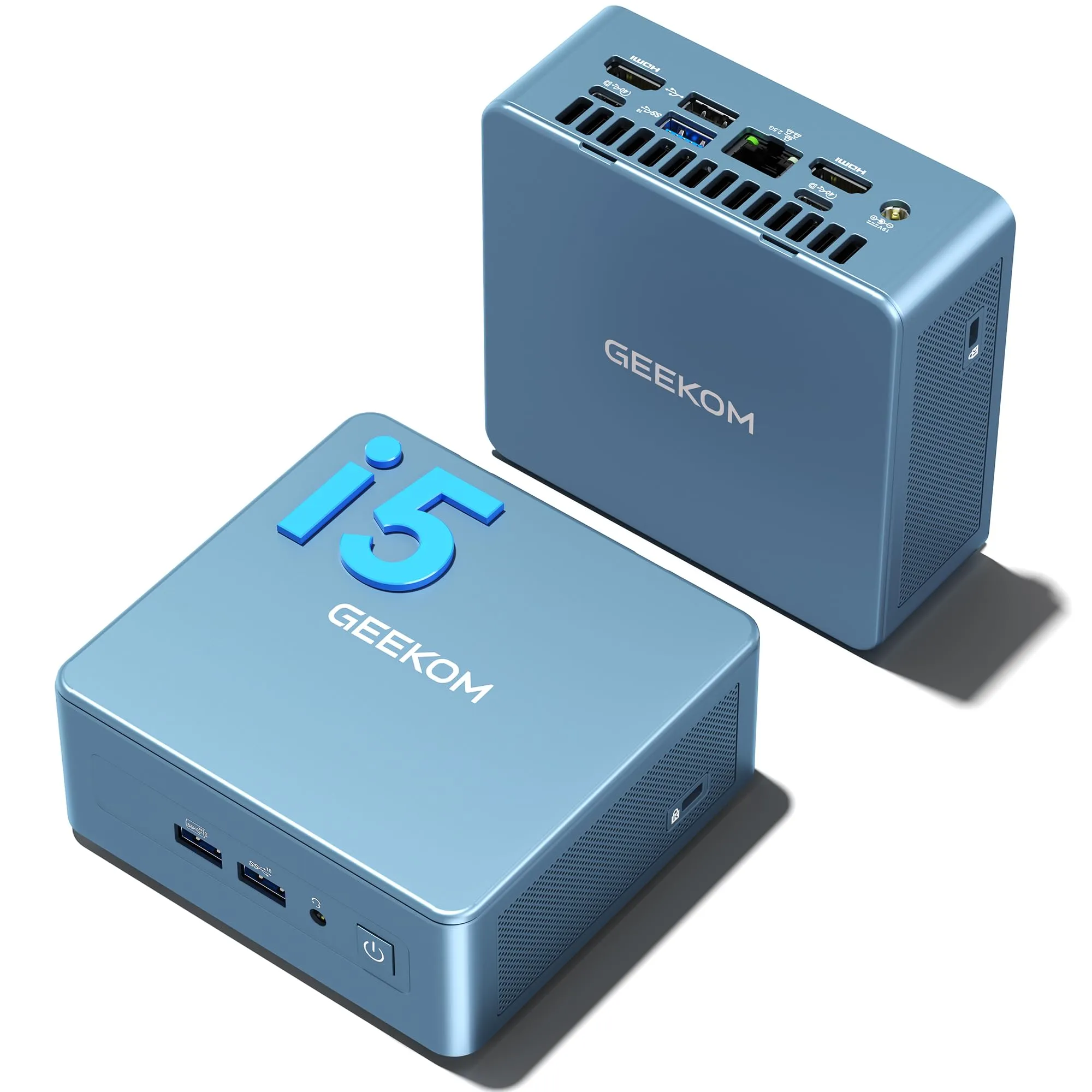 GEEKOM IT12 Mini PC con Intel i5-12450H(Garanzia 3 Anni),16GB RAM((Memoria DDR Espandibile,Non LPDDR) e 512 SSD,Windows 11 Pro,LAN 2.5G,6 x USB,Slot SD per Multitasking e Controllo industriale