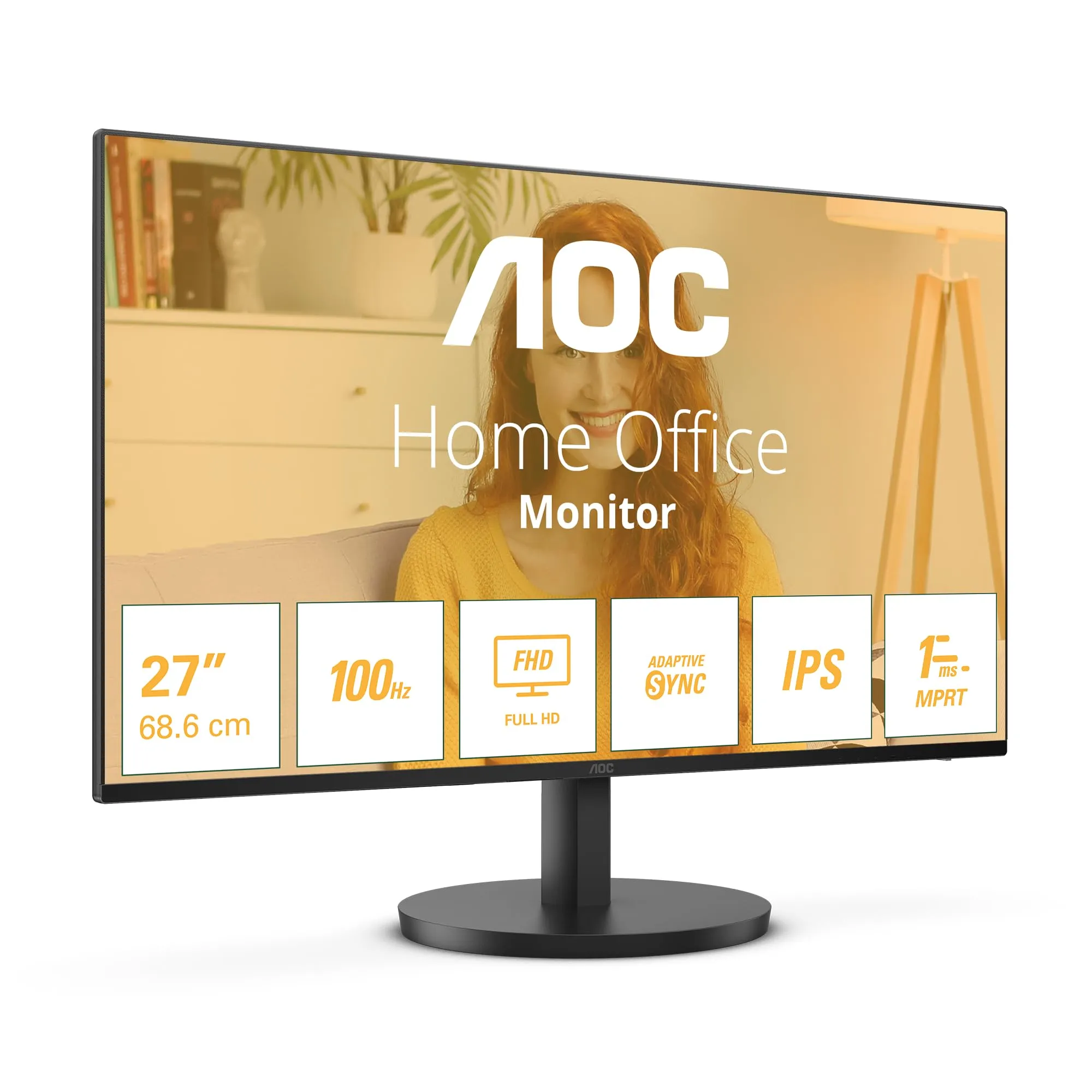 AOC B3 27B3HA2 LED display 68,6 cm 27" 1920 x 1080 pixels Full HD Noir, 27 inch FHD IPS 100Hz, HDMI, Speakers, 27 pollice FHD IPS, 100 Hz, Altoparlanti