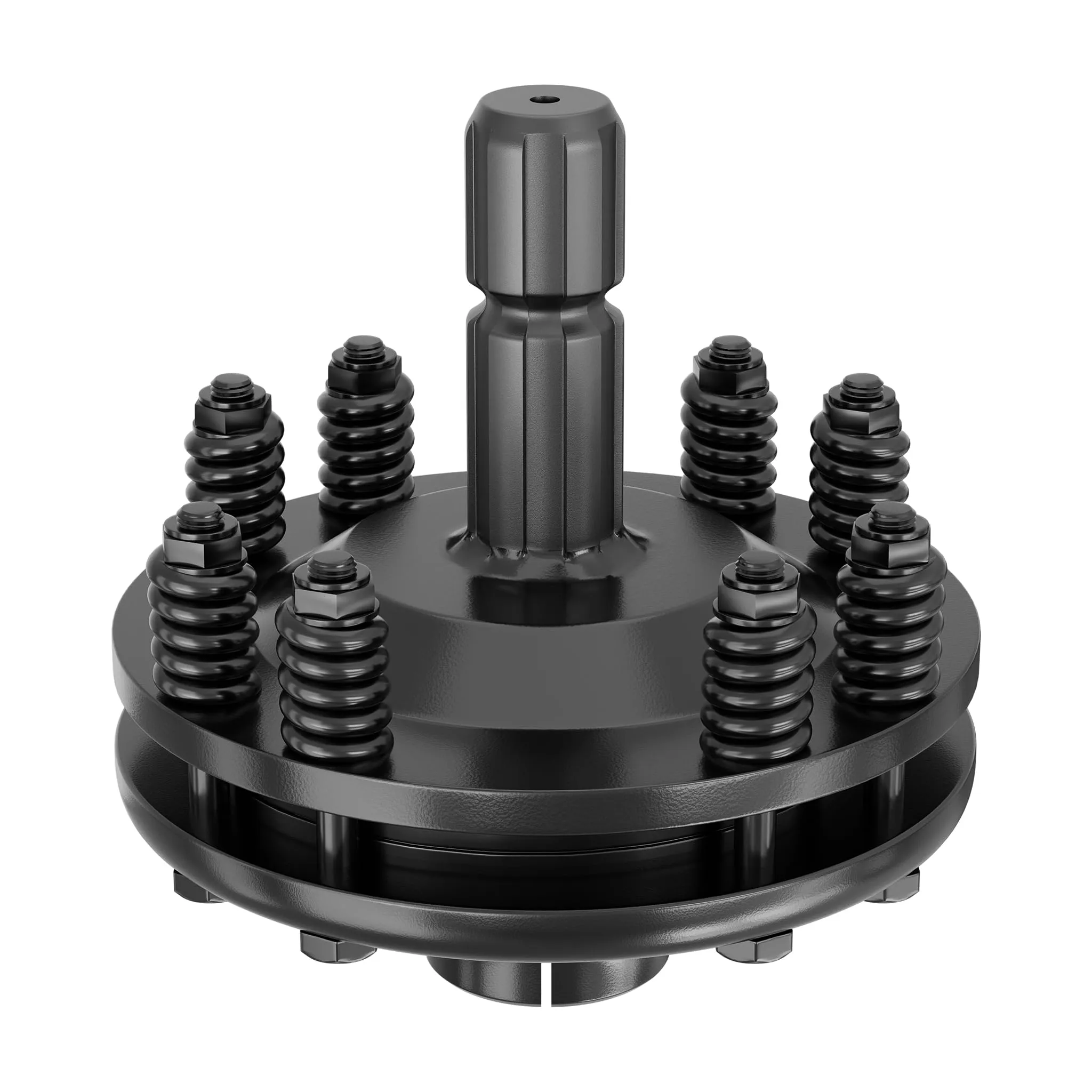 Wiltec Frizione per Albero cardanico scanalato a 6 Denti Filetto Esterno e Interno 1 3/8" Max 1200Nm Nero