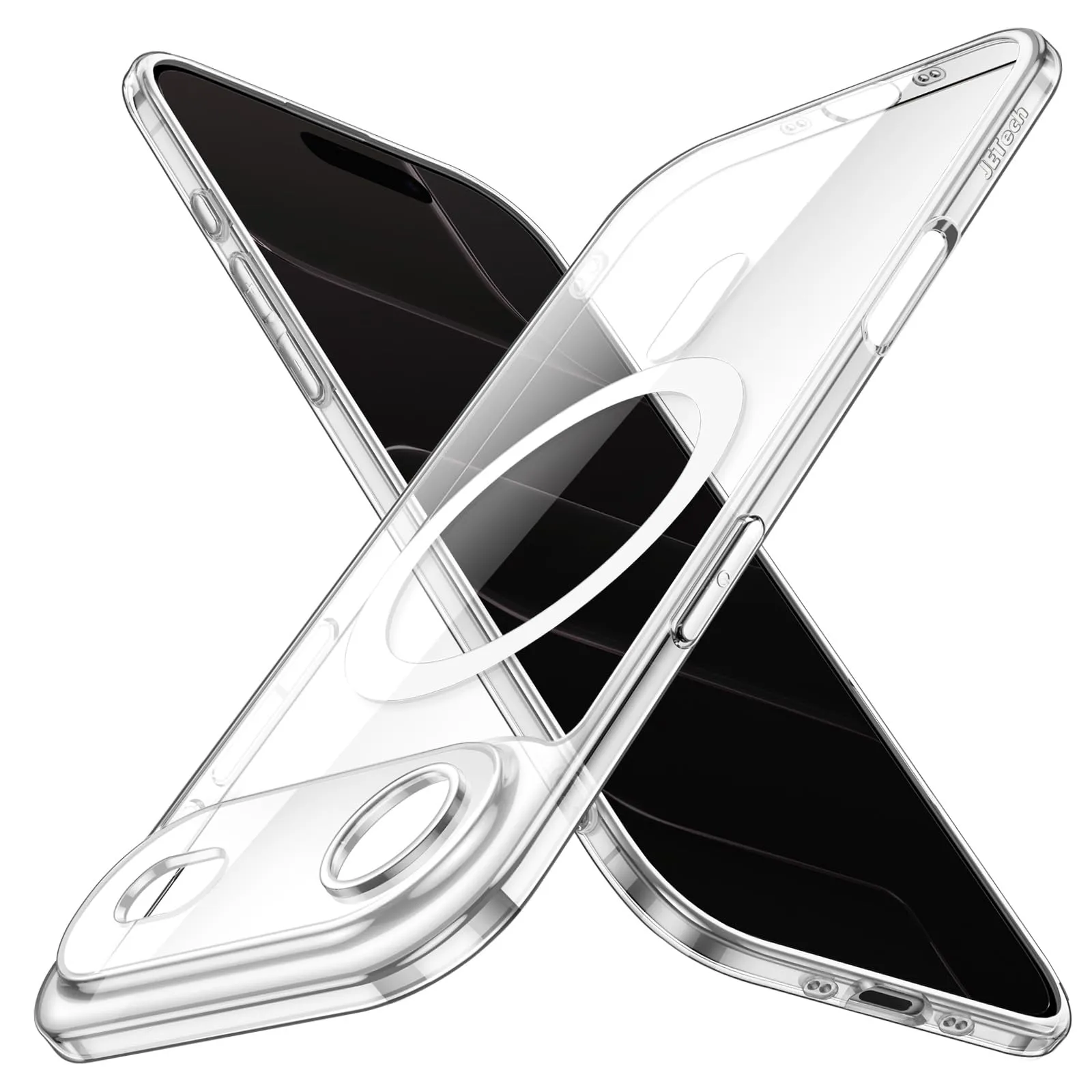 JETech Cover Magnetica Slim per iPhone 17 Air Compatibile con MagSafe, Protezione Completa per Obiettivo della Fotocamera, Custodia Ultra Sottile Leggera Trasparente (Trasparente)