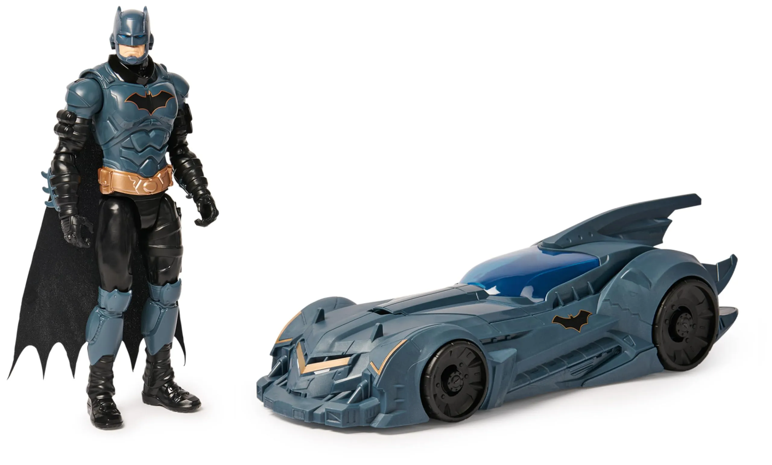 Batman, Shadow Guardian Batmobile e action figure di Batman, giocattoli per bambini dai 3 anni in su