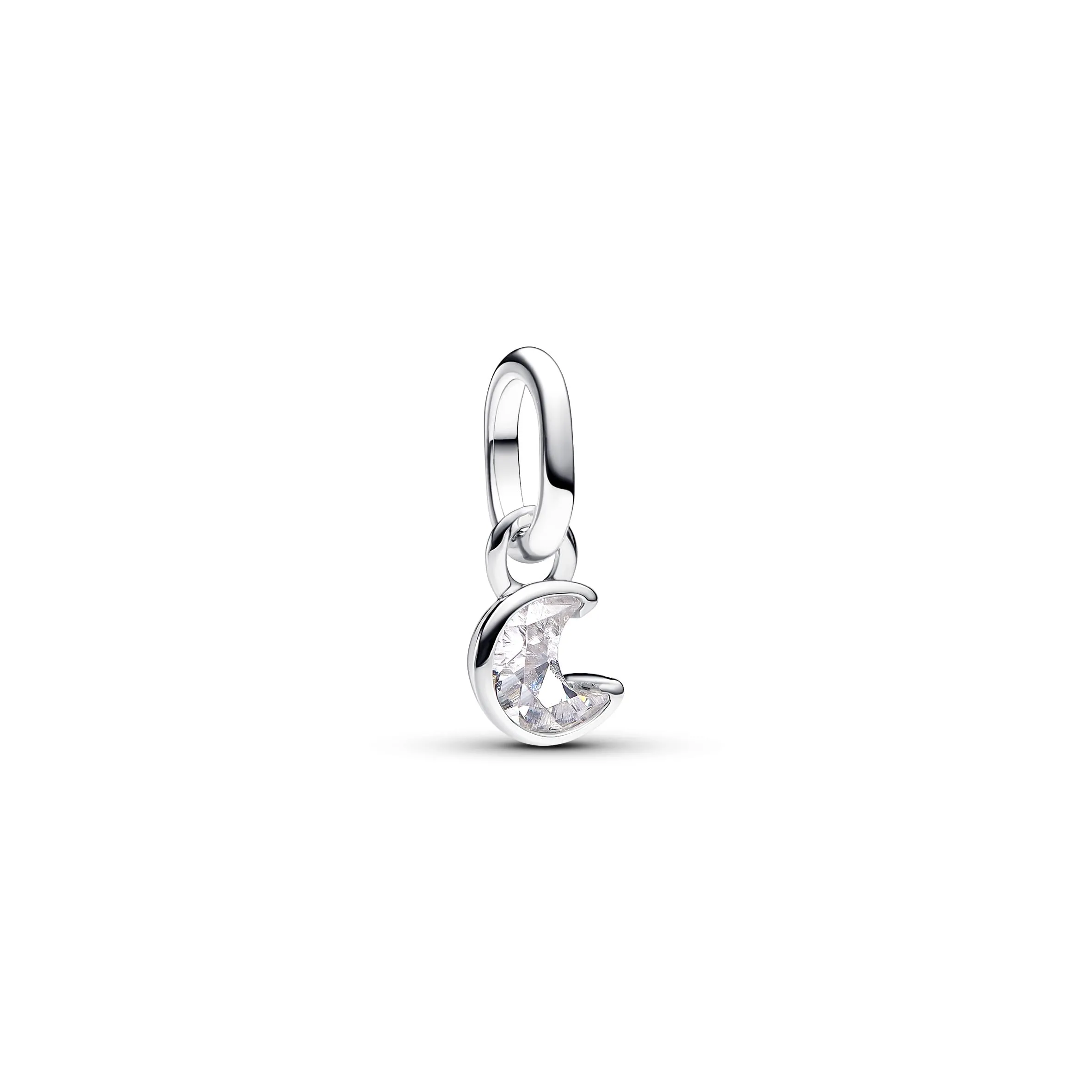 PANDORA ME Mini ciondolo a forma di luna in argento Sterling con zirconia cubica trasparente