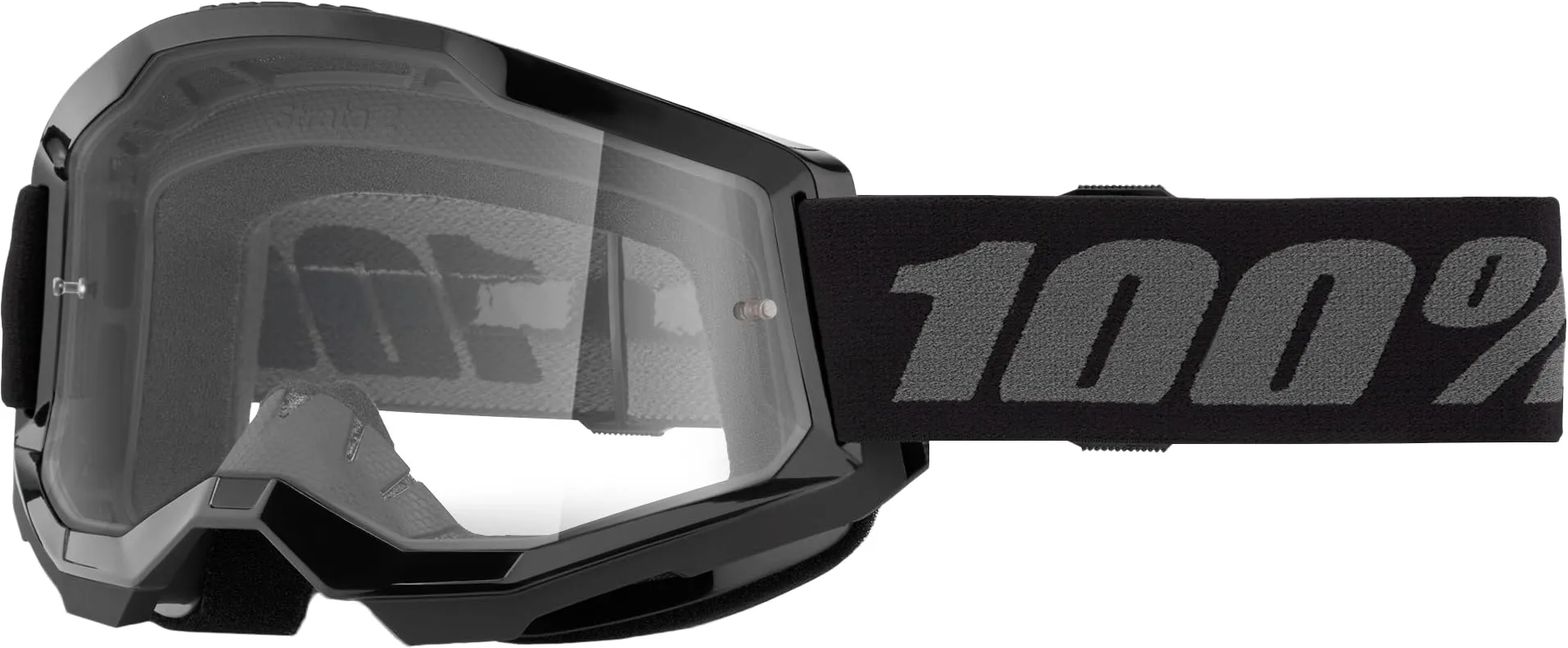 100% Maschera Strata 2 Black - Lente Trasparente