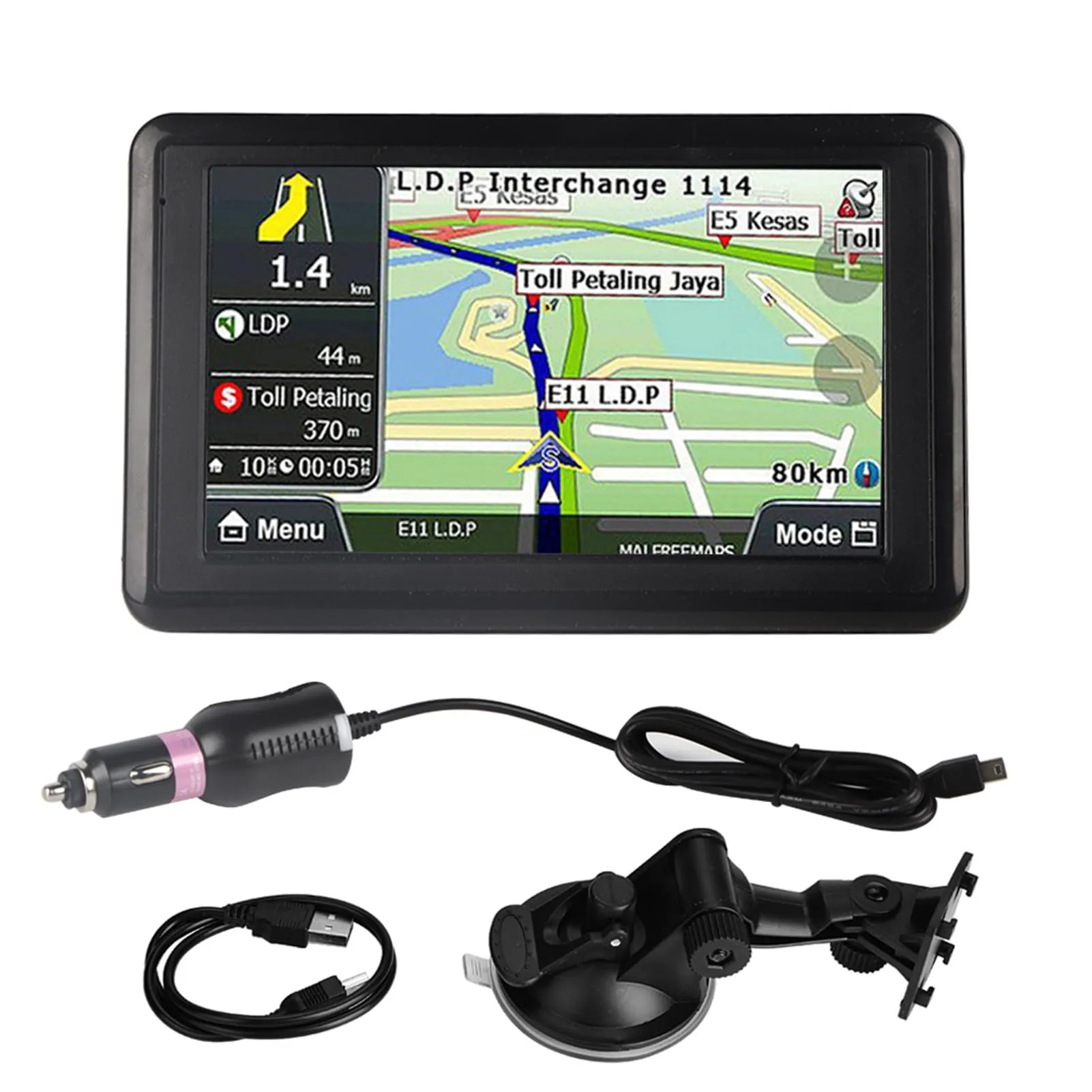 Aramox Navigatore GPS per Auto, Schermo Touch da 5 Pollici, 256MB/8GB di Memoria, Mappe Europa con FM MP3