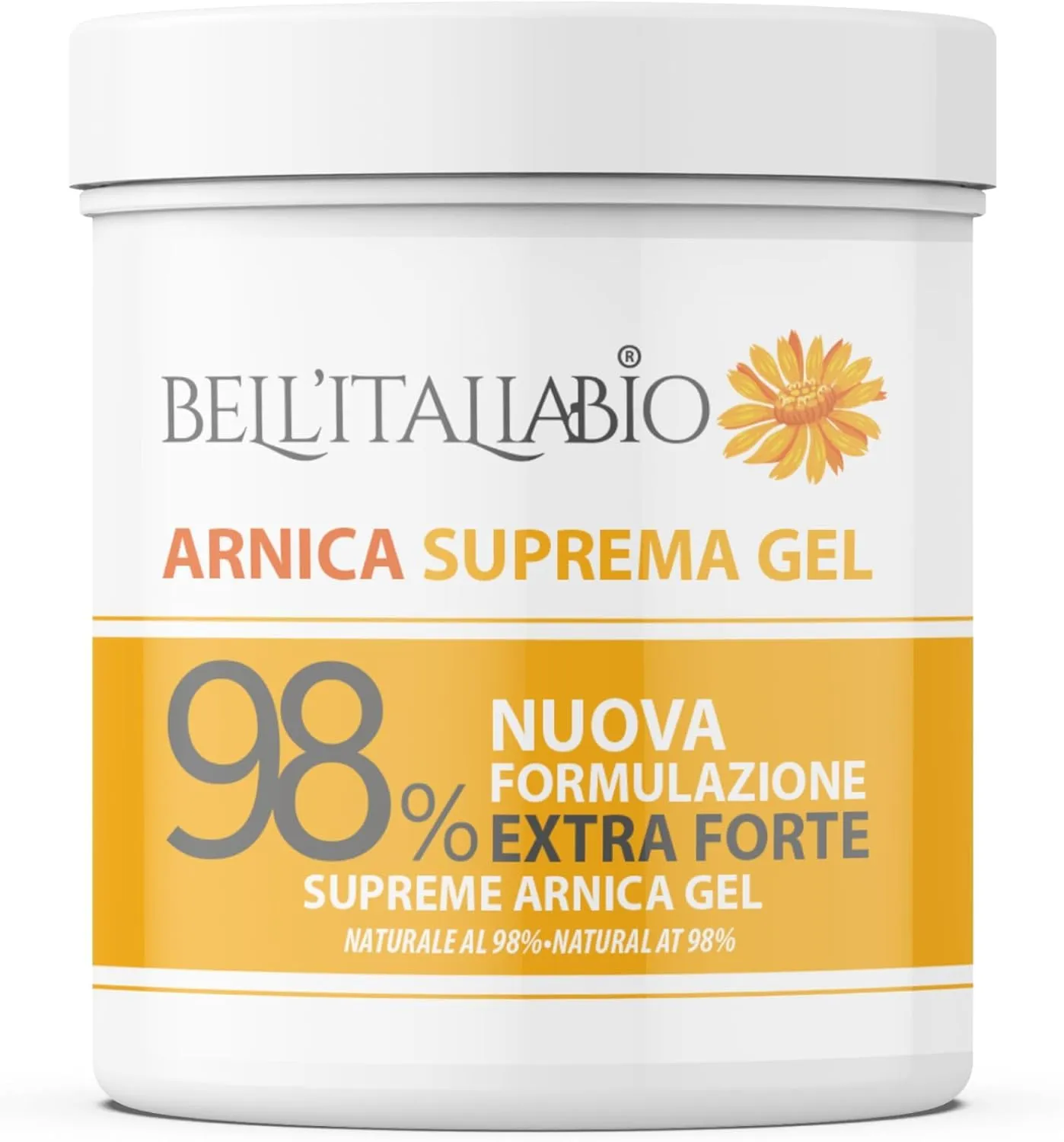 Arnica per Cavalli Uso Umano Suprema 500 ml Arnica Gel Forte 98% Crema Recupero Muscoli Sportiva con Vitamina E, Menta e Lavanda, Made in Italy