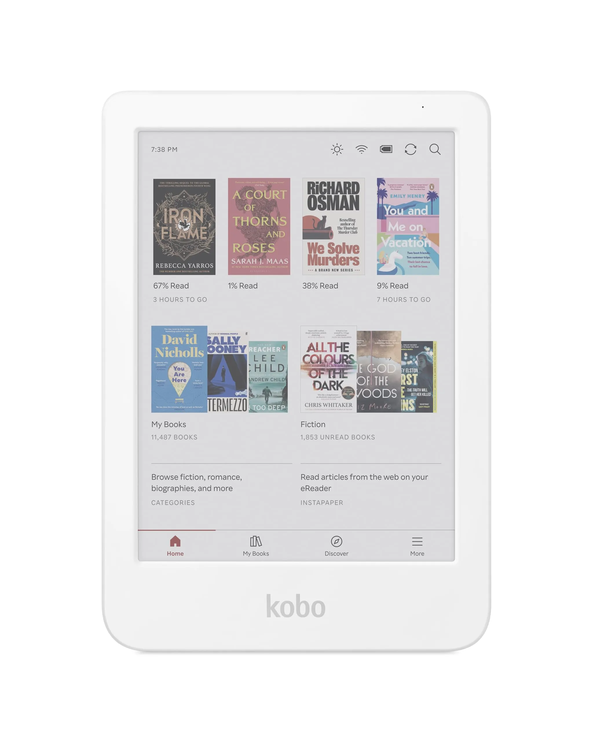 Kobo Clara Colour | Colour eReader | 6” Glare-Free Colour E Ink Kaleido™ 3 Display | Dark Mode Option | Waterproof | Audiobooks | 16GB of Storage | White