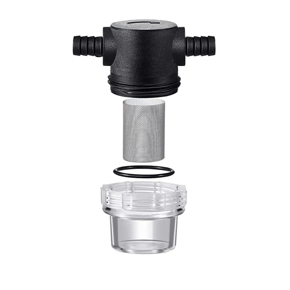 POFET Filtro per Pompa dell'Acqua da 3/8 di Pollice Filtro per Pompa per Camper con Schermo in Acciaio Inossidabile da 50 Maglie Filtro per Tubo attorcigliato