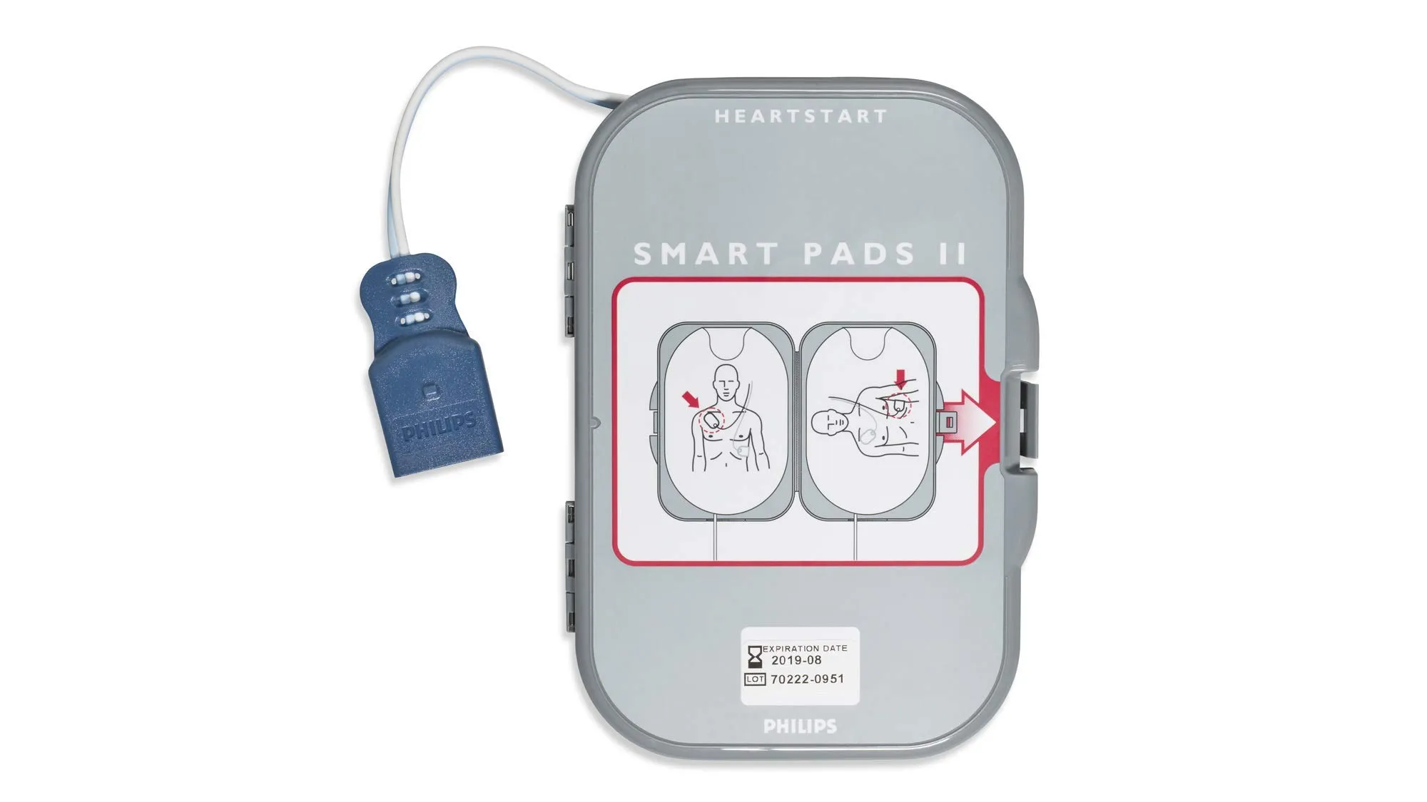 PHILIPS Elettrodi ADULTI e PEDIATRICI per Defibrillatore HeartStart FRx- SMART PADS II Cartuccia di ricambio 989803139261 (1 Coppia di Piastre)