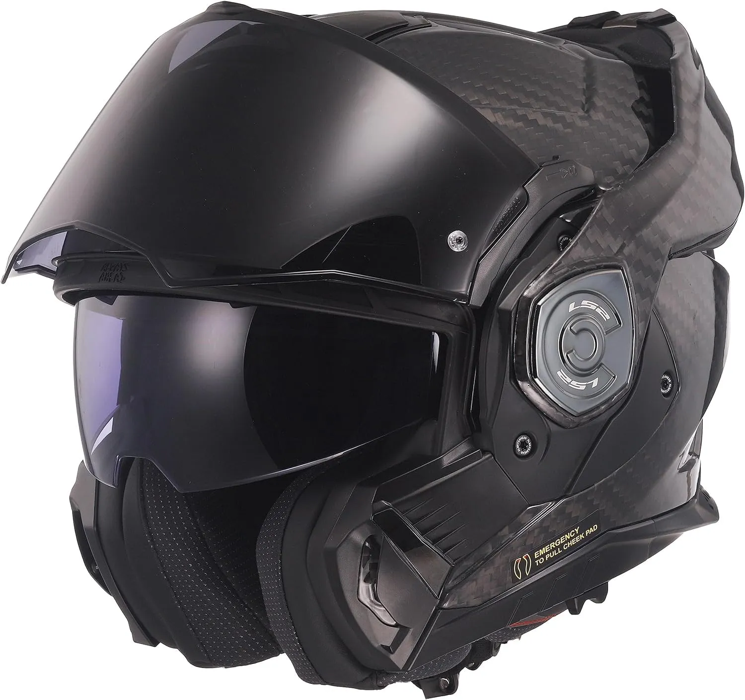 LS2, Casco moto modulare ADVANT X CARBON Gloss Carbon, M
