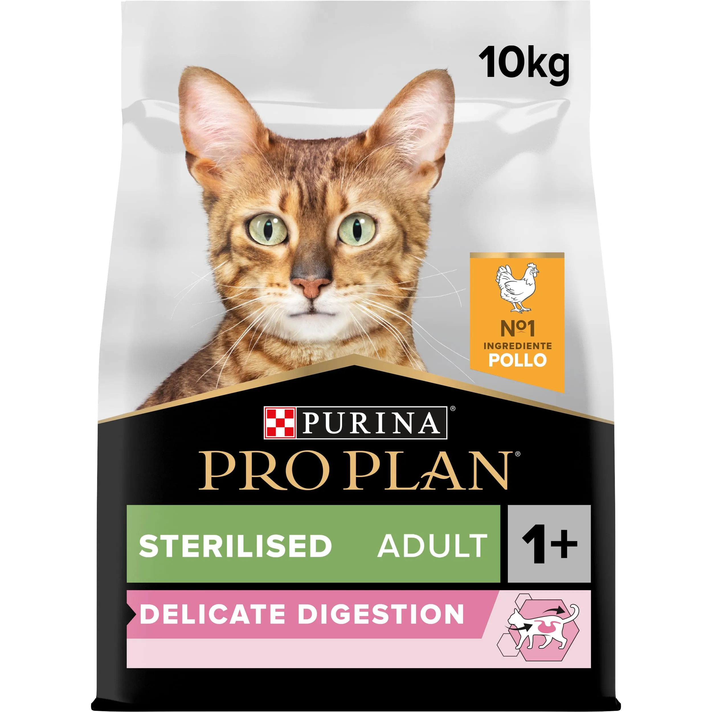 Purina Pro Plan Sterilised Delicate Digestion Crocchette Gatti Adulti Ricco in Pollo 10kg