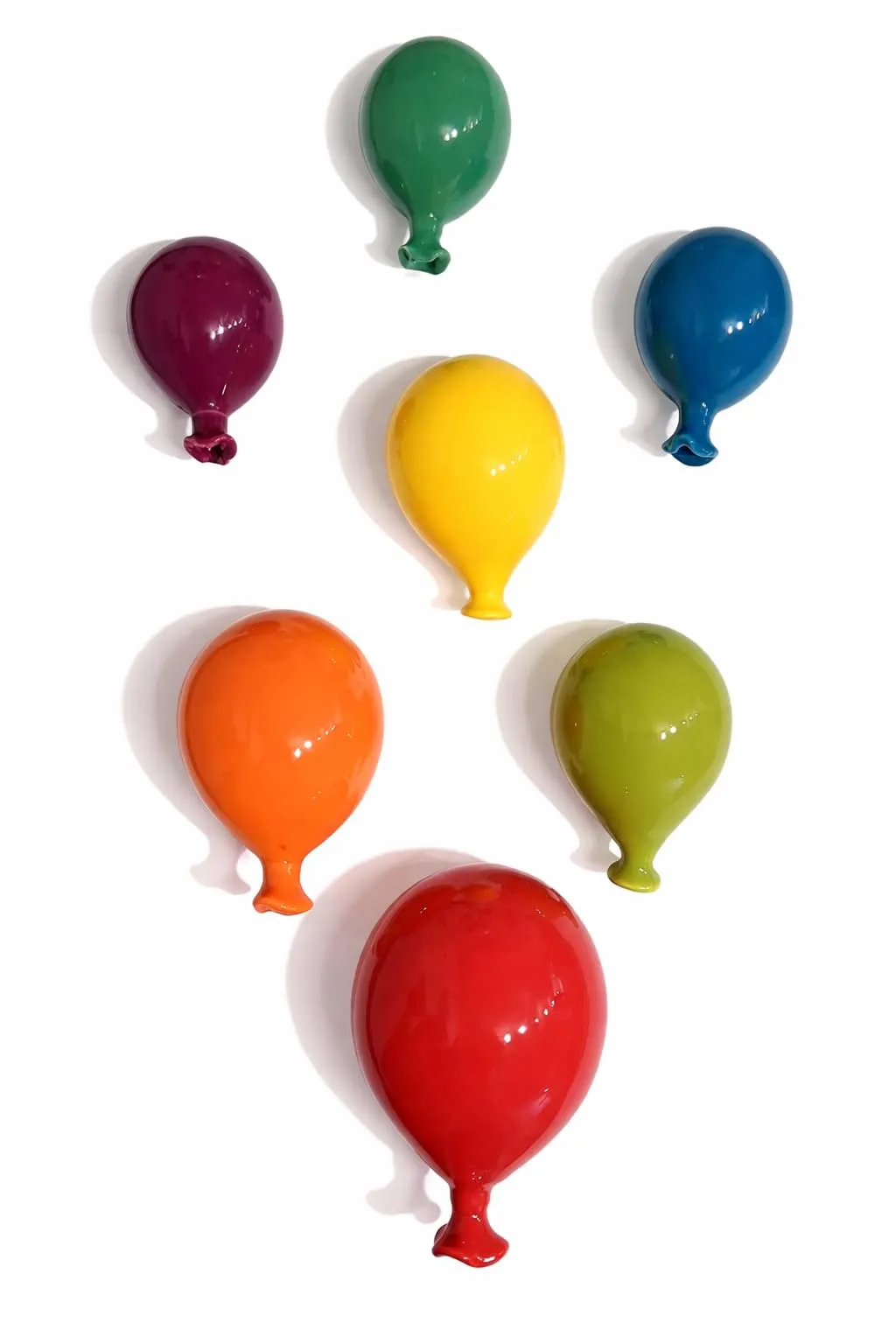 Palloncino in ceramica da appendere al muro, fatto a mano, artigianato, decorazione da parete, ideali per bomboniere (12 cm, ROSA)