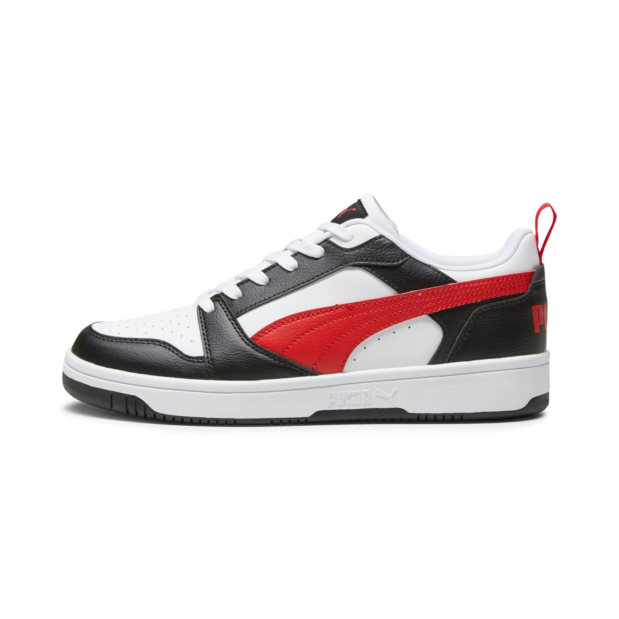 PUMA Rebound V6 Low, Sneaker Unisex - Adulto, White For All Time Red Black, 42.5 EU