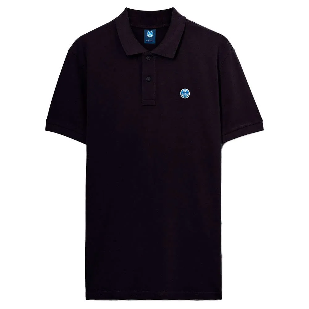 North Sails S/S Polo W/Logo, Black, X-Large Uomo