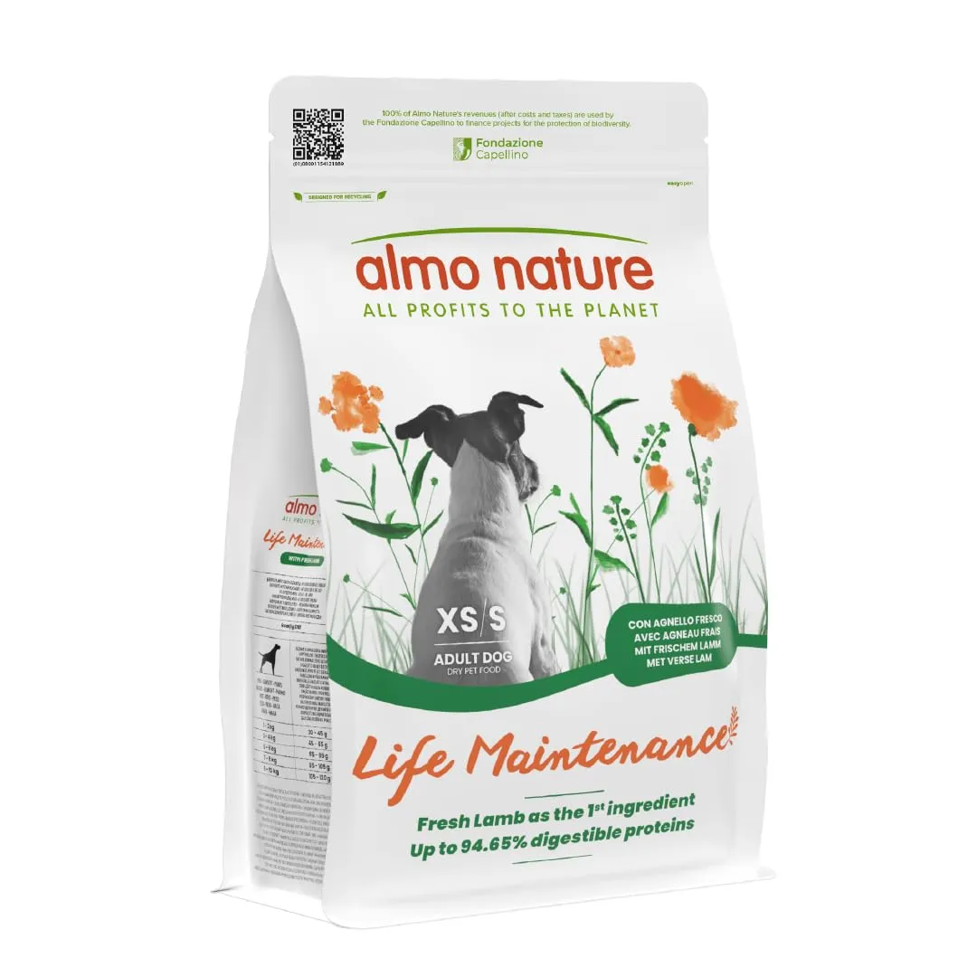 Almo Nature Holistic Maintenance XS-S, Crocchette per Cani Adulti con Agnello Fresco - Sacco da 2 kg