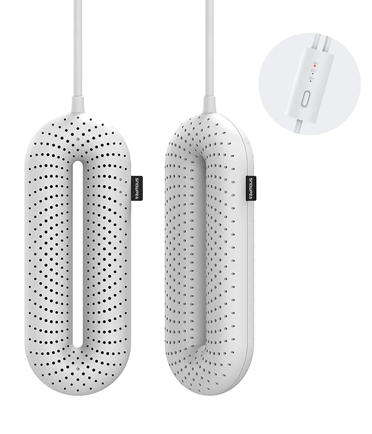 Snowpea Asciuga Scarpe Elettrico, Asciuga Scarponi da Sci, Scalda Scarpe e Scarponi per Asciugare Le Scarpe Sudate ed Eliminare i Cattivi Odori, Spegnimento Auto 3/6/9 Ore - Spina EU