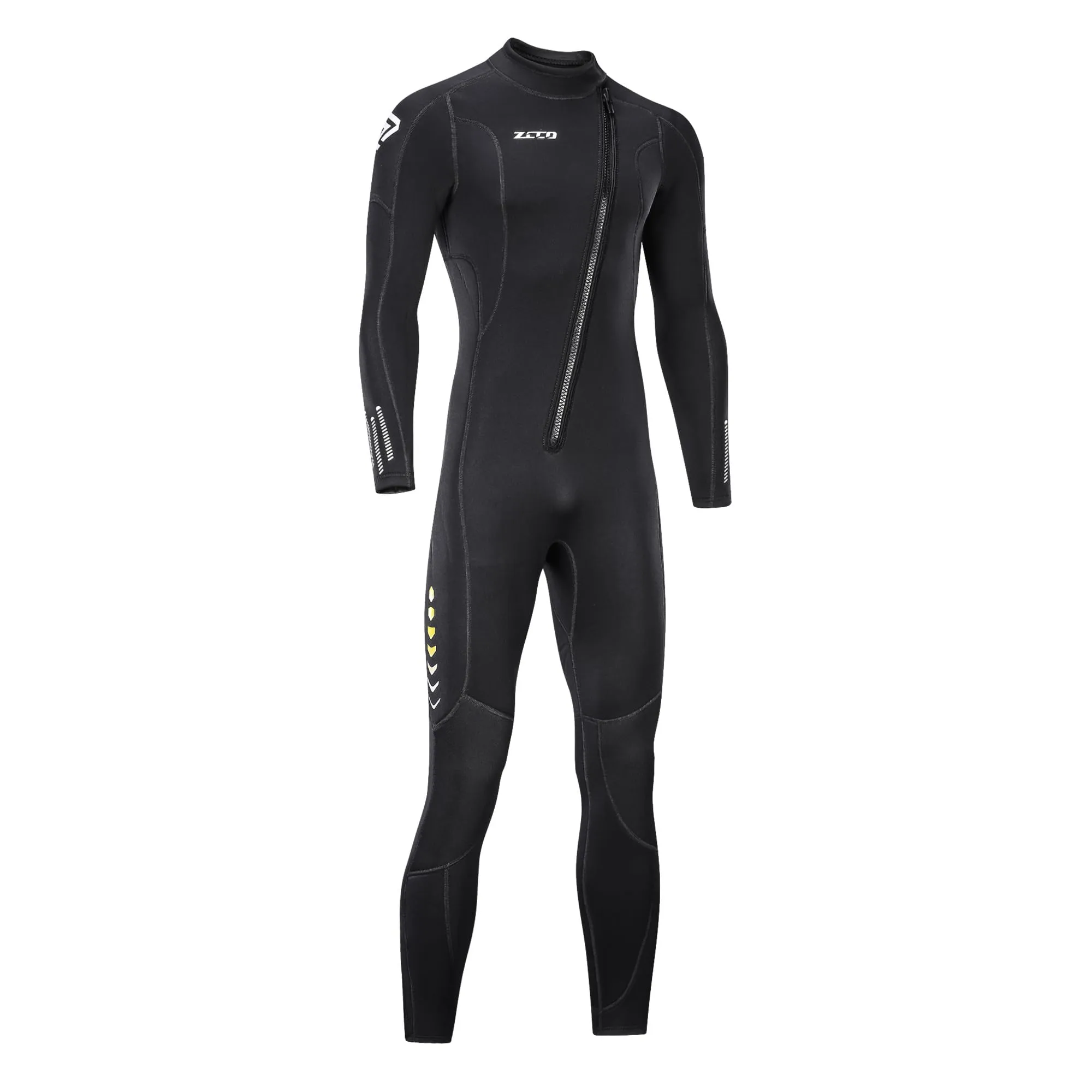 ZCCO - Muta in neoprene ultra elasticizzata, 3 mm, con zip frontale, per immersioni, nuoto, surf