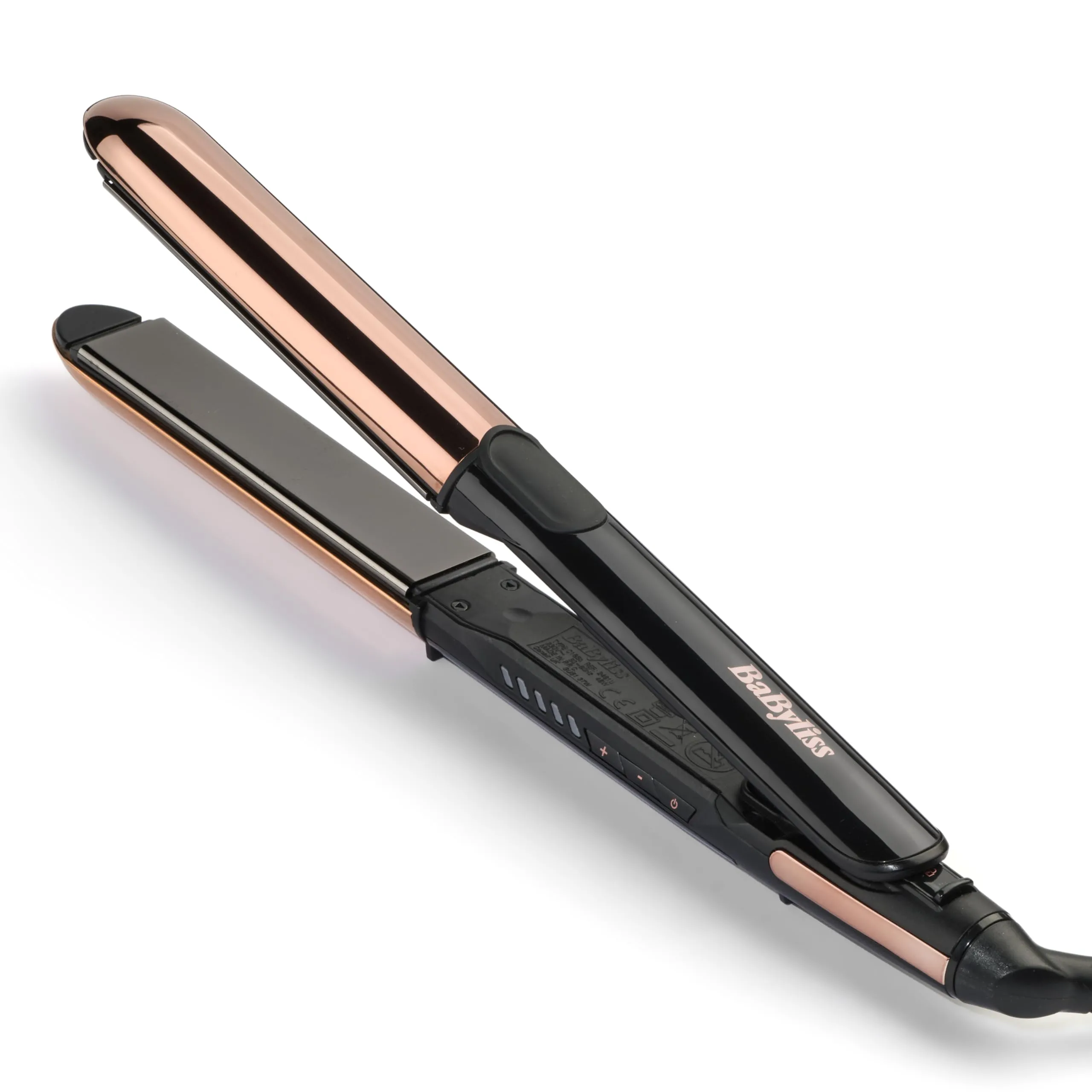 BaByliss ST482E Straight & curl brilliance, Piastra lisciante 2in1, per look lisci o mossi, tecnologia Advanced Ceramics, Funzione ionica, 5 Temperature, piastre in titanio da 28mm
