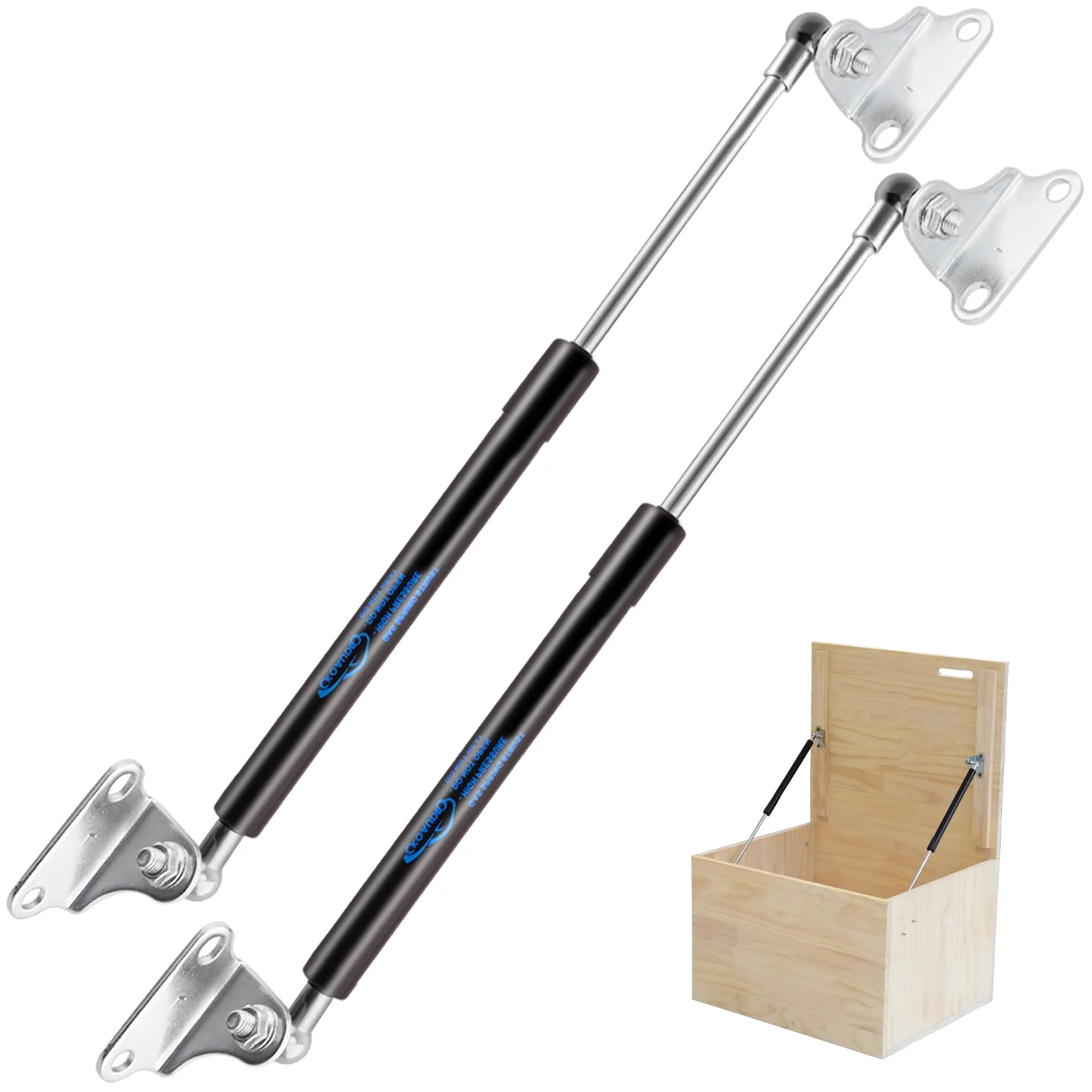 Koaudb 380 mm, 100 N/10 kg, Molle a gas resistenti da con staffa di montaggio a L, per il coperchio della porta del seminterrato RV letto TV gabinetto capannone, 2PCS (15in 22.5LB)