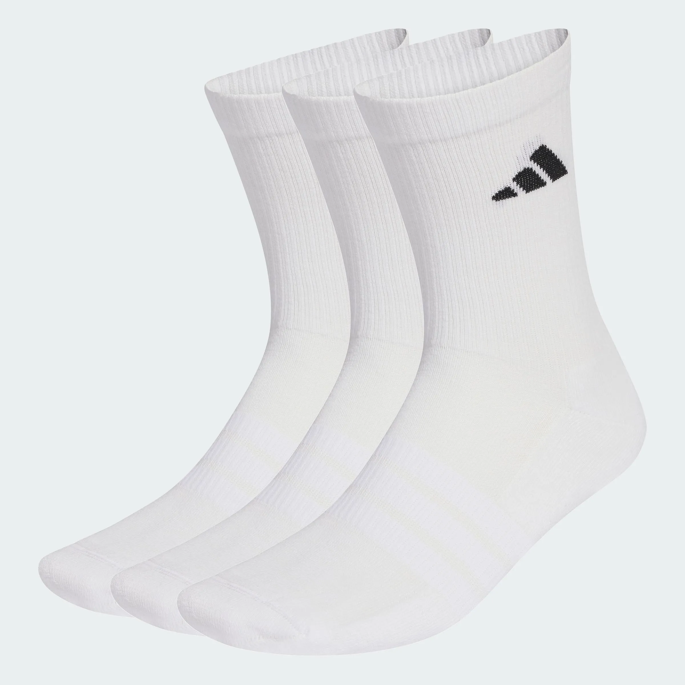 adidas Unisex - Adulto CUSHIONED SPORTSWEAR CREW SOCKS 3 PAIR PACK, white/white/black, 42-45