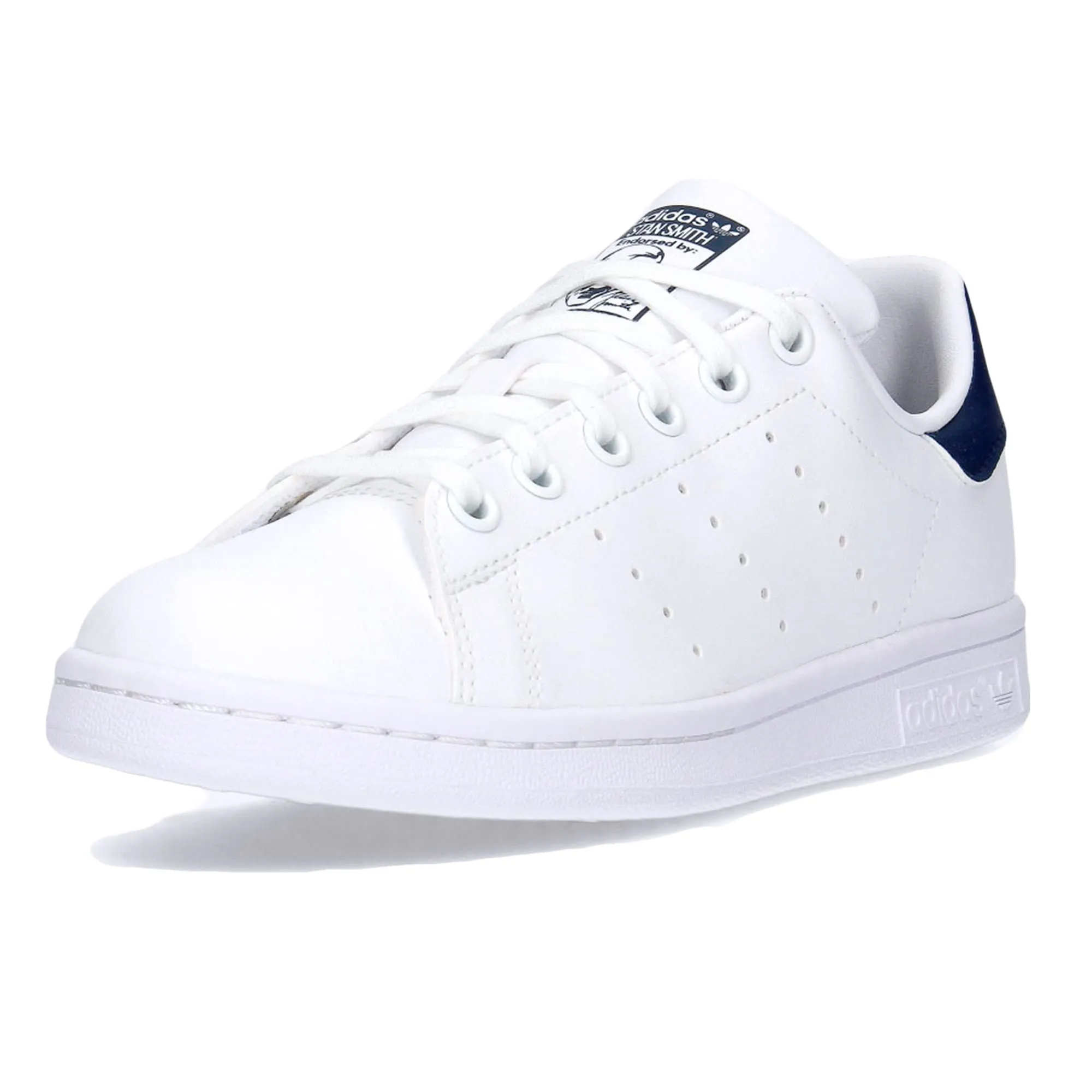 adidas Stan Smith J, Sneaker Unisex - Bambini e ragazzi, Ftwr White Ftwr White Dark Blue, 36 2/3 EU