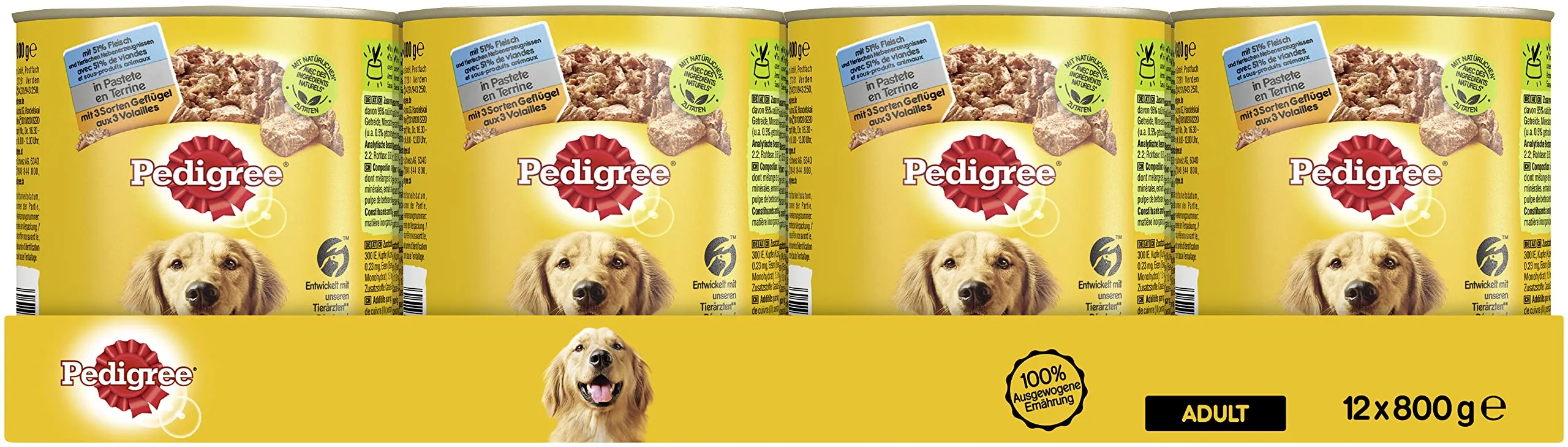 Pedigree, Adult, Cibo per Cani 3 varietà