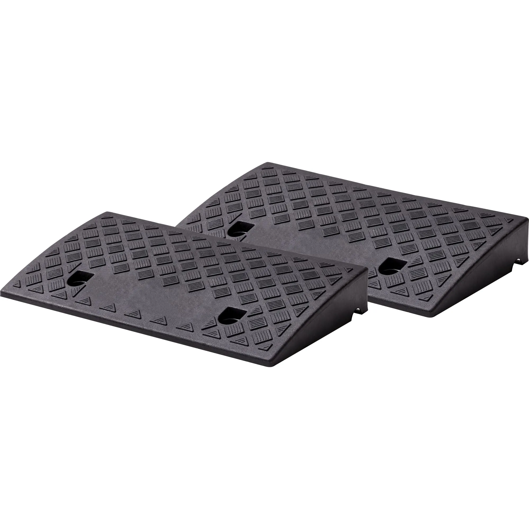 Cartrend 10646 - Rampa carrabile per marciapiede, Nero, 50 x 27 x 7 cm, Set di 2
