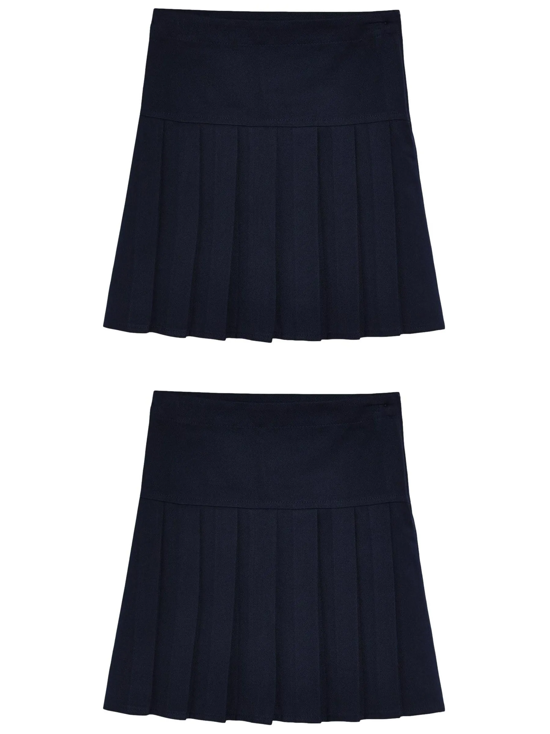 NEXT Confezione da 2 gonne a Pieghe per la Scuola con Vita Regular Blu Marino 7 Anni