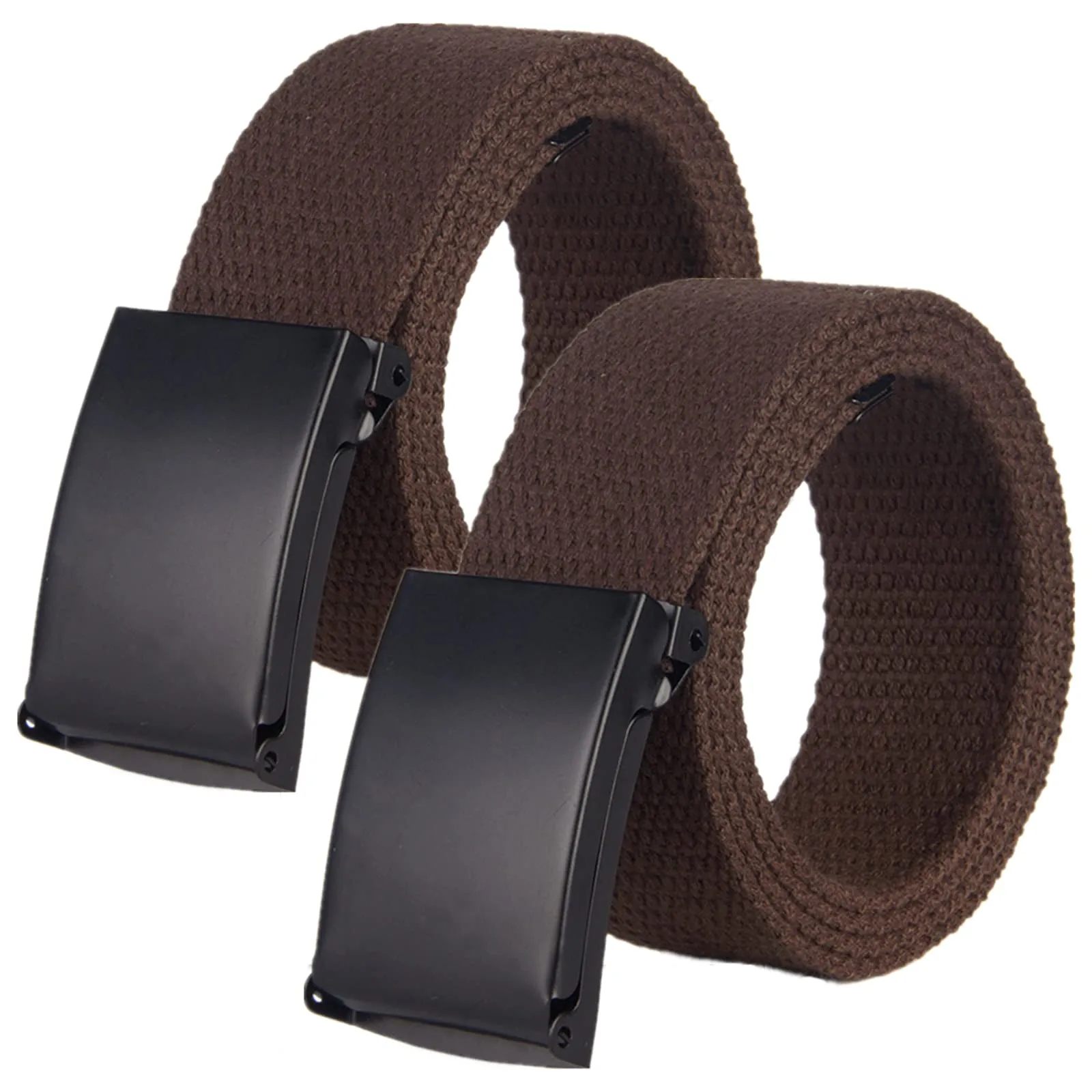 EFARMA Cintura elastica in tessuto elasticizzato, cintura in tela da uomo, taglio regolabile for adattarsi alla taglia fino a 69 (Color : Brown, Size : Length 105CM/41)
