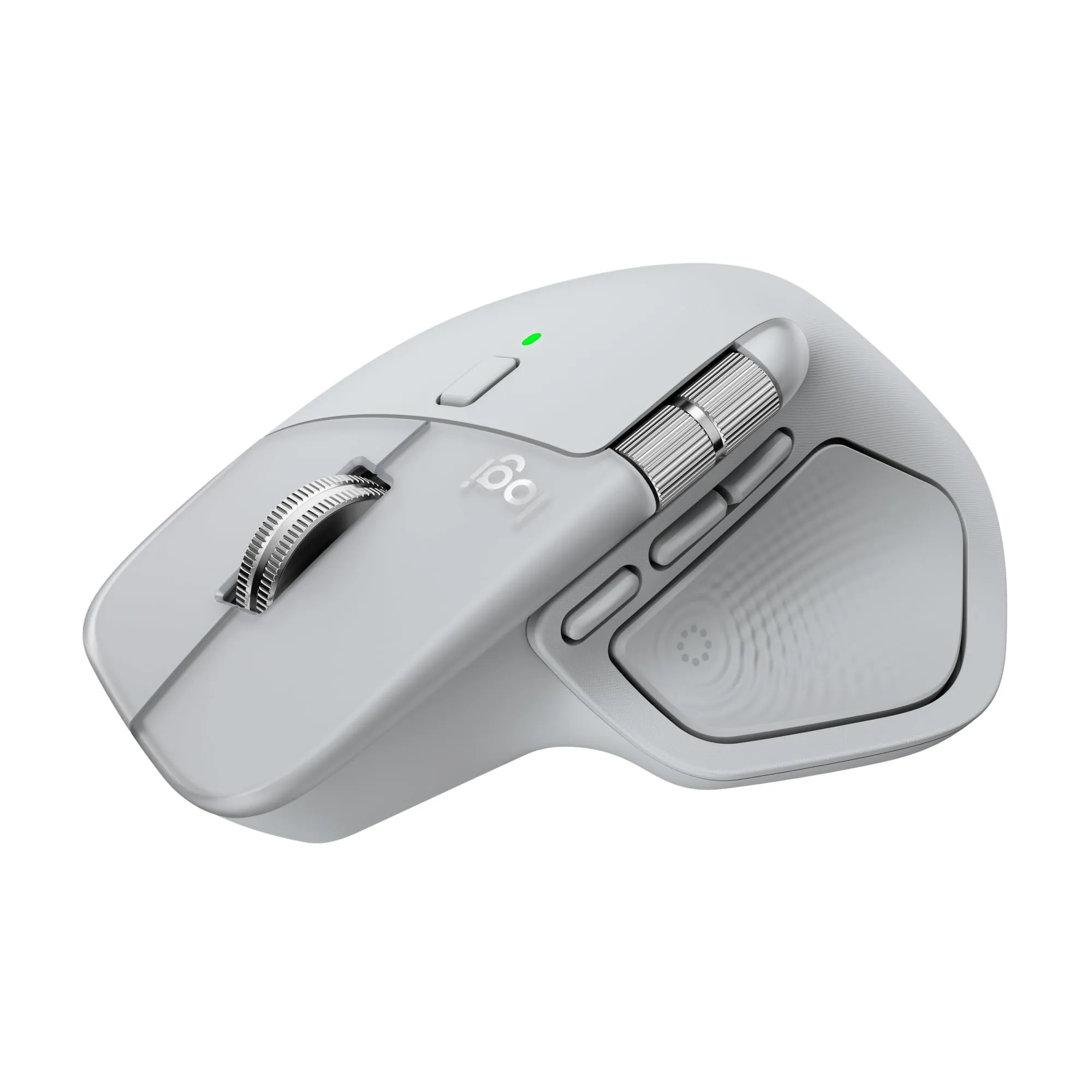 Logitech MX Master 4, mouse wireless ergonomico con feedback tattile ad alte prestazioni, scorrimento ultraveloce, ricarica USB-C, Bluetooth, Windows, macOS - Grigio chiaro
