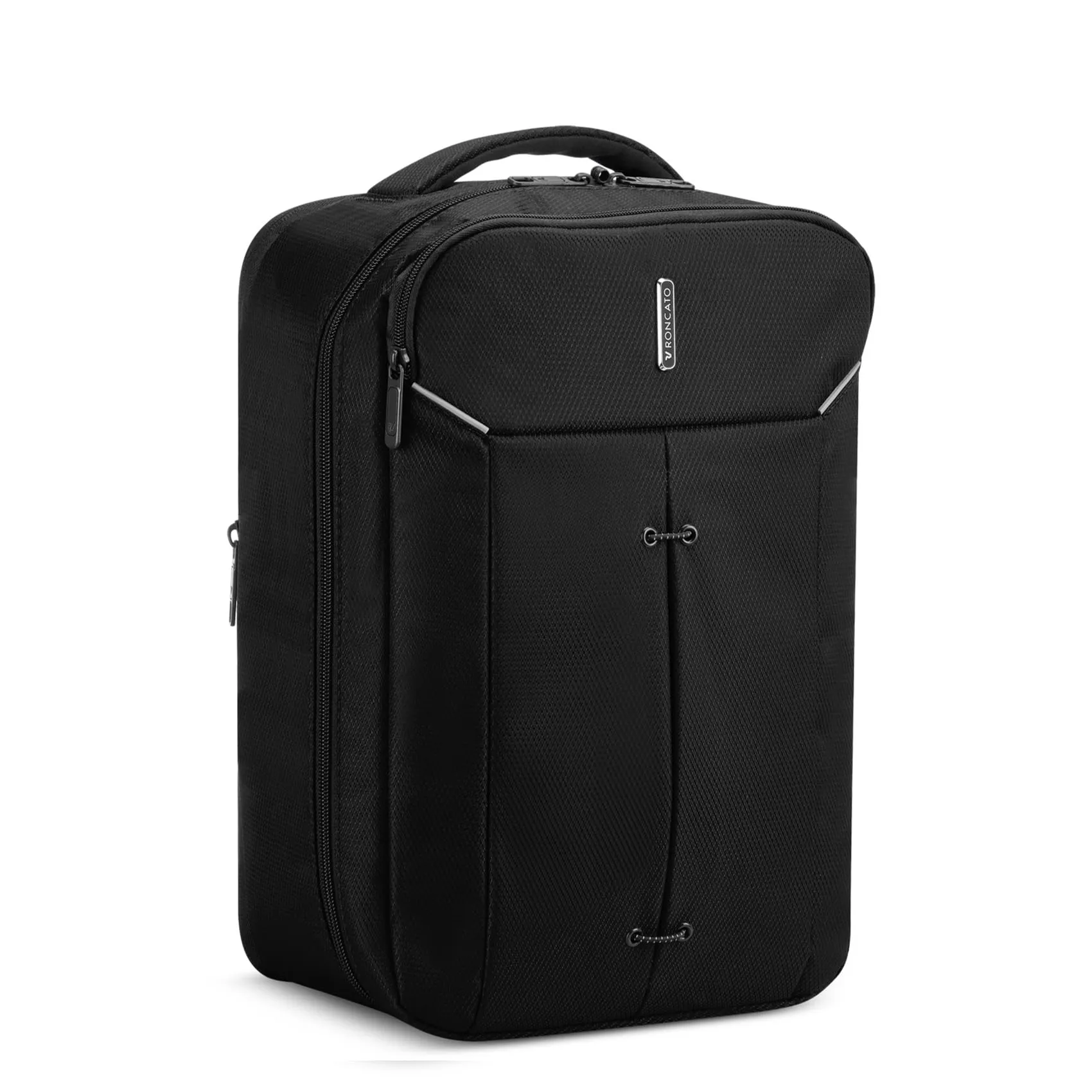 RONCATO IRONIK 2.0 Ryanair Zaino da viaggio 40x25x15/20 cm Espandibile - Nero