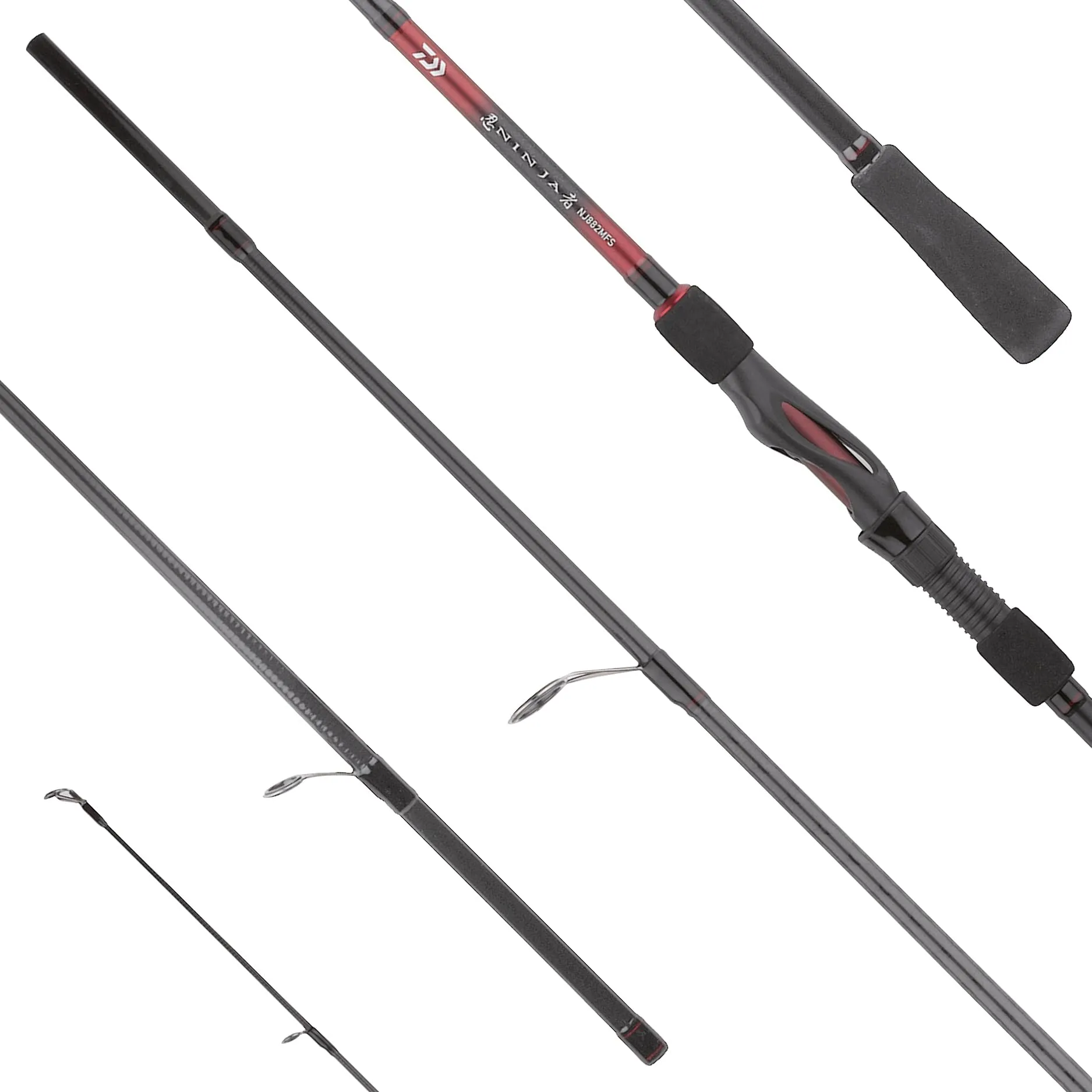 Daiwa - 23 Ninja Spinning - 8'0'' / 244 ft/mm - 10 ' 30 g - Peso: 132 g - Sezioni: 2 - Ingombro: 126 cm