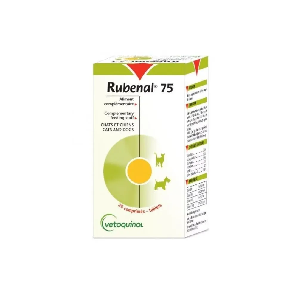 Vetoquinol Rubenal BT 60 CP - Integratore Alimentare per Cani, 75 MG